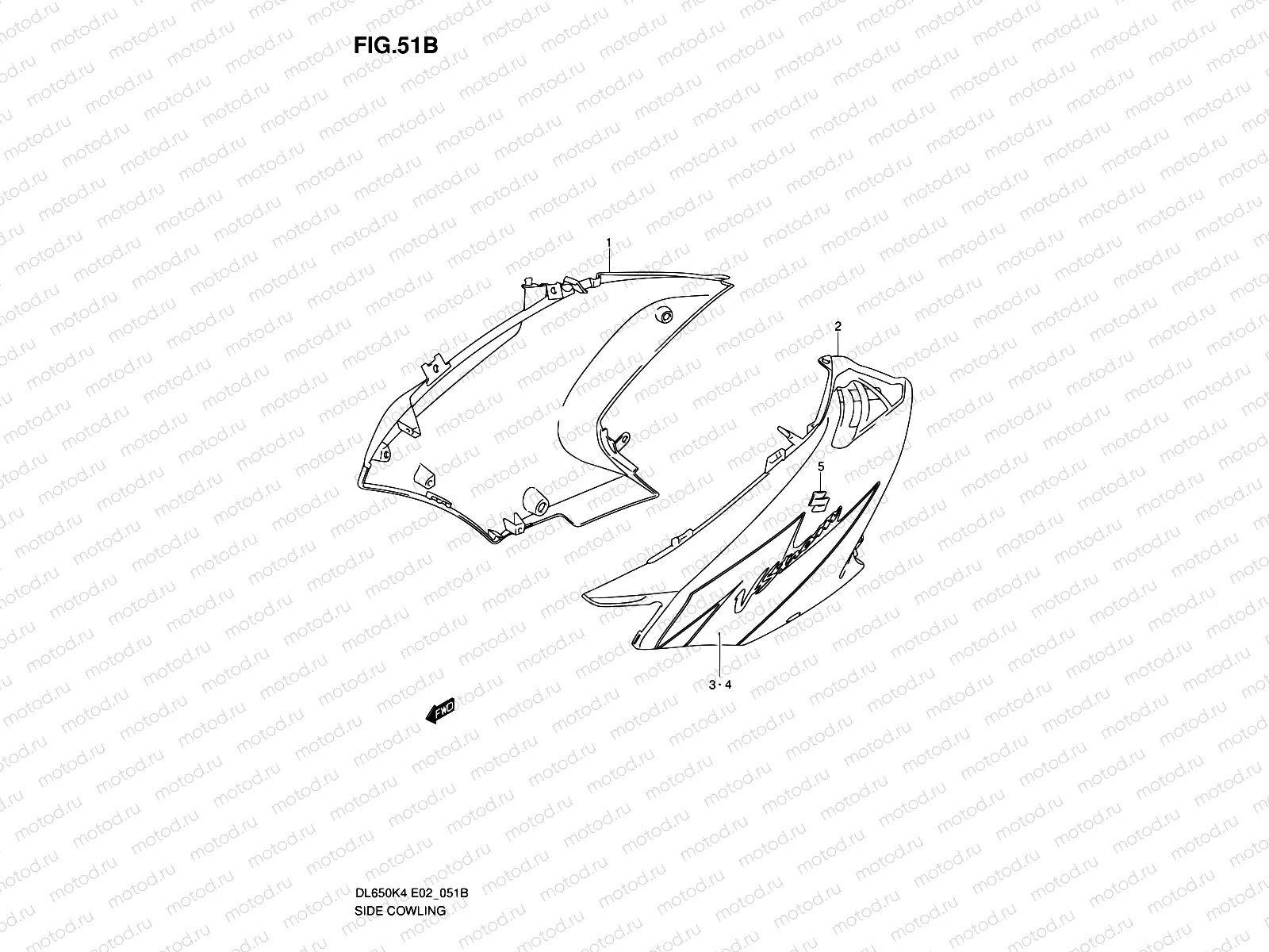 51B - SIDE COWLING (MODEL K6)
