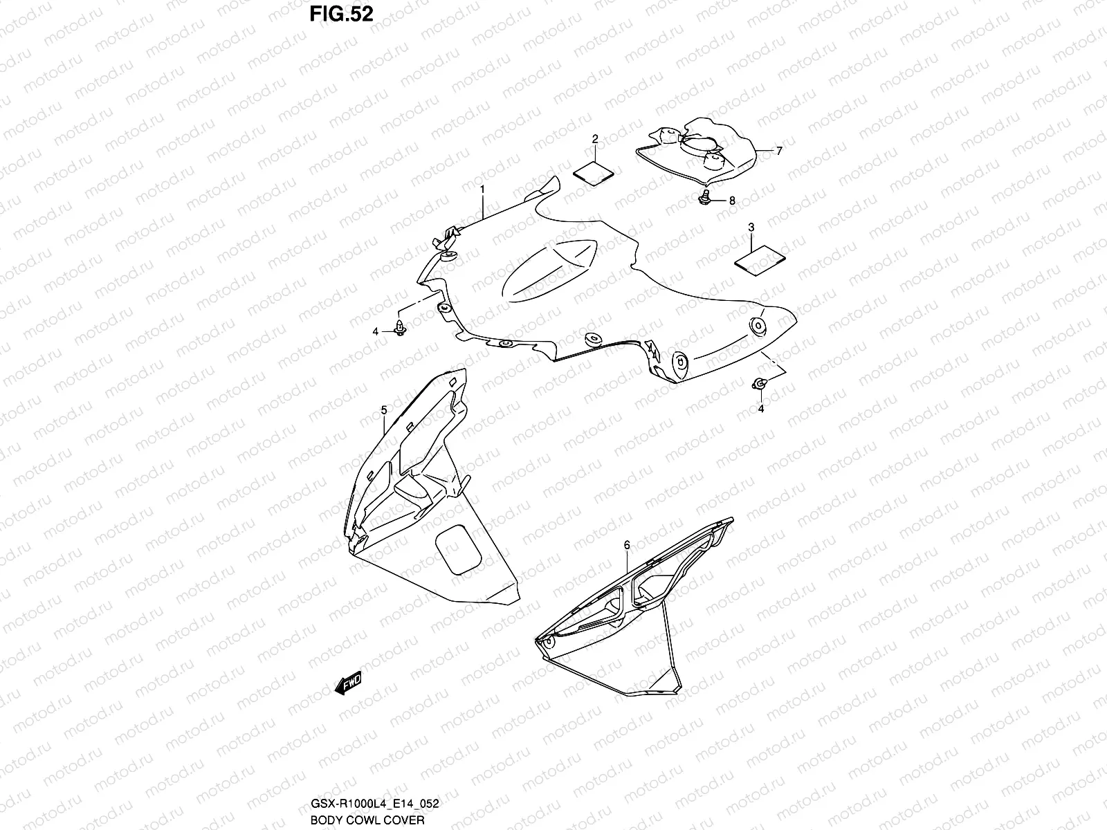52 - BODY COWL COVER