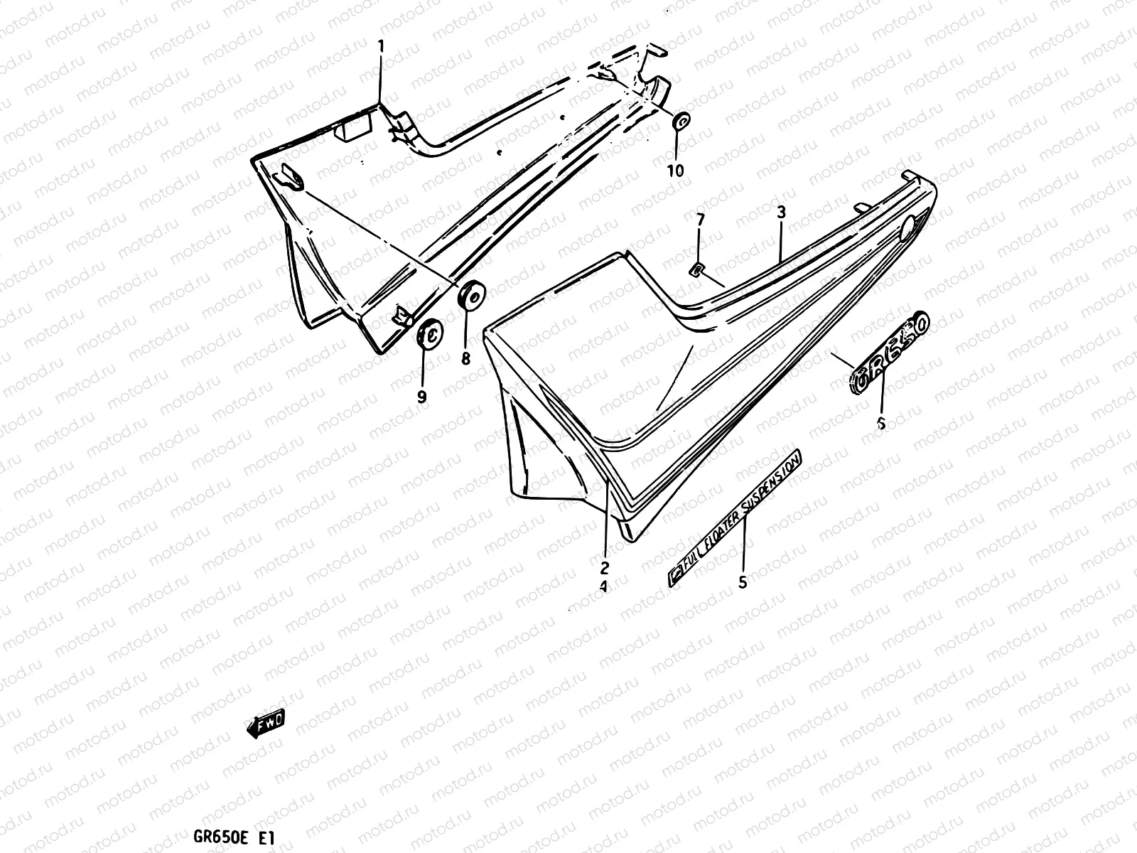 52 - FRAME COVER (GR650XE)