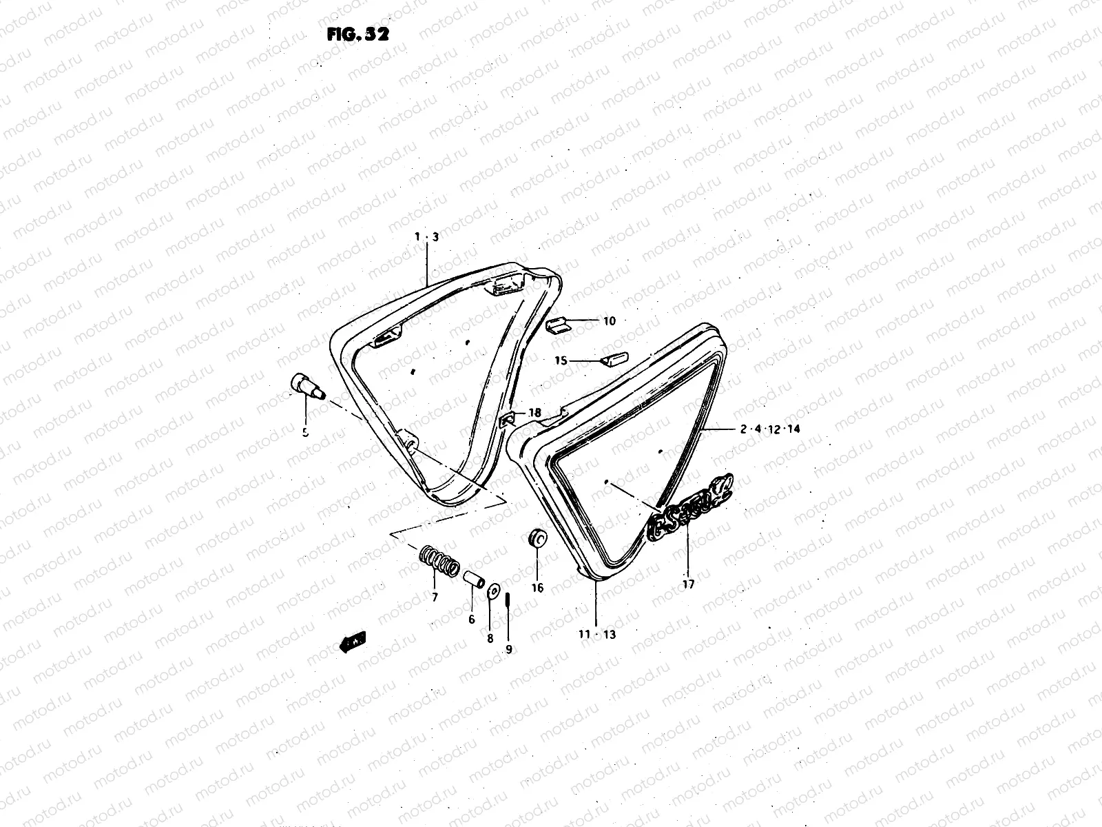52 - FRAME COVER (MODEL X E22, E25)
