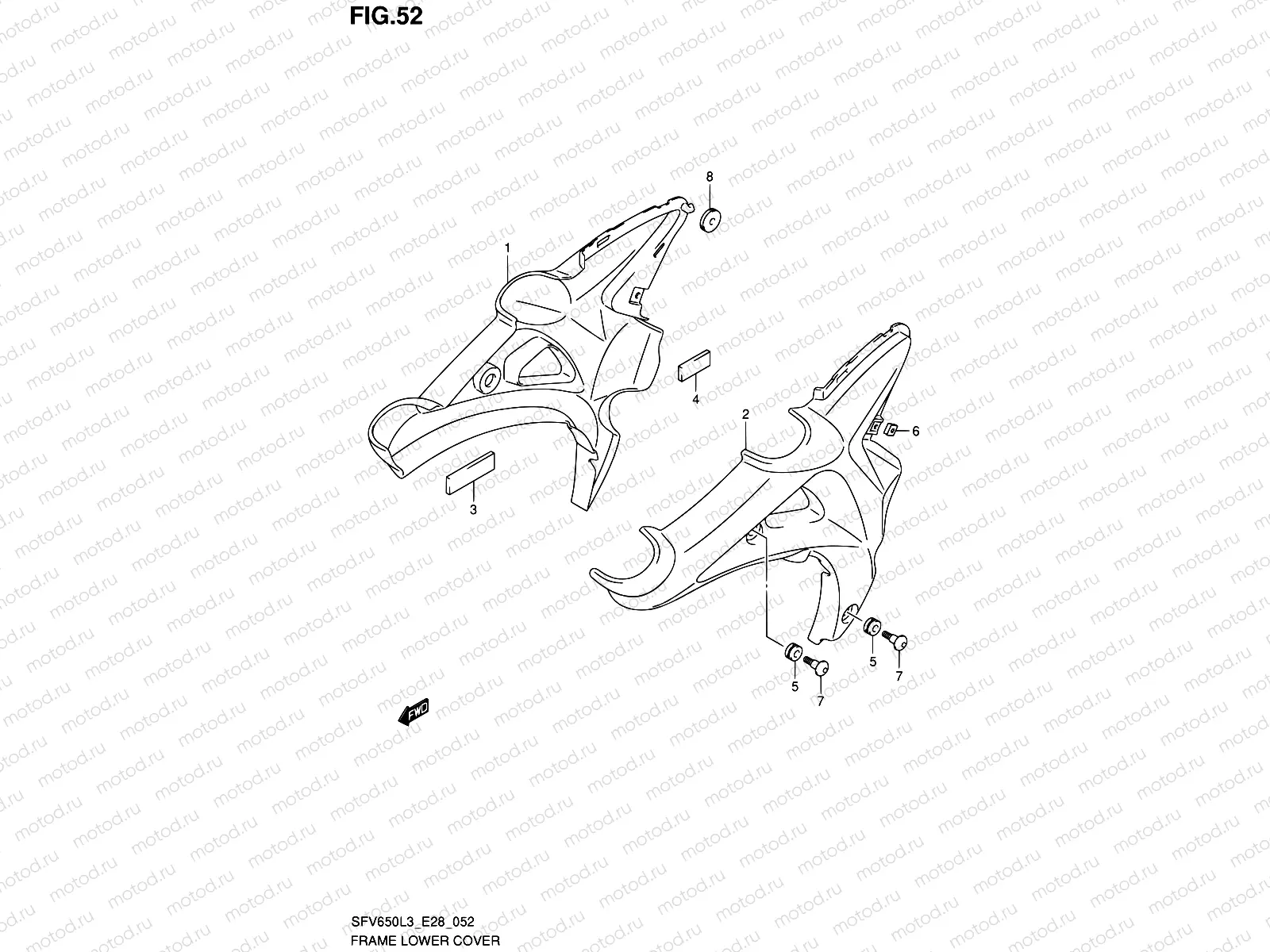 52 - FRAME LOWER COVER