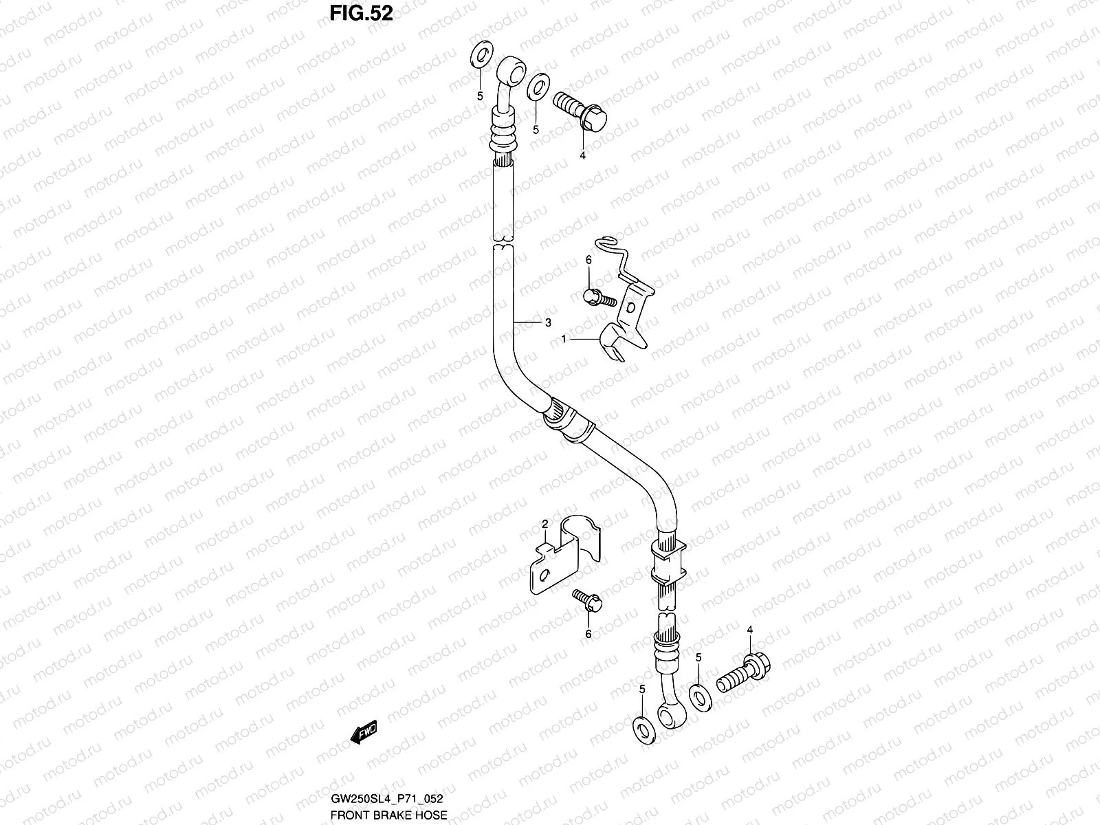 52 - FRONT BRAKE HOSE