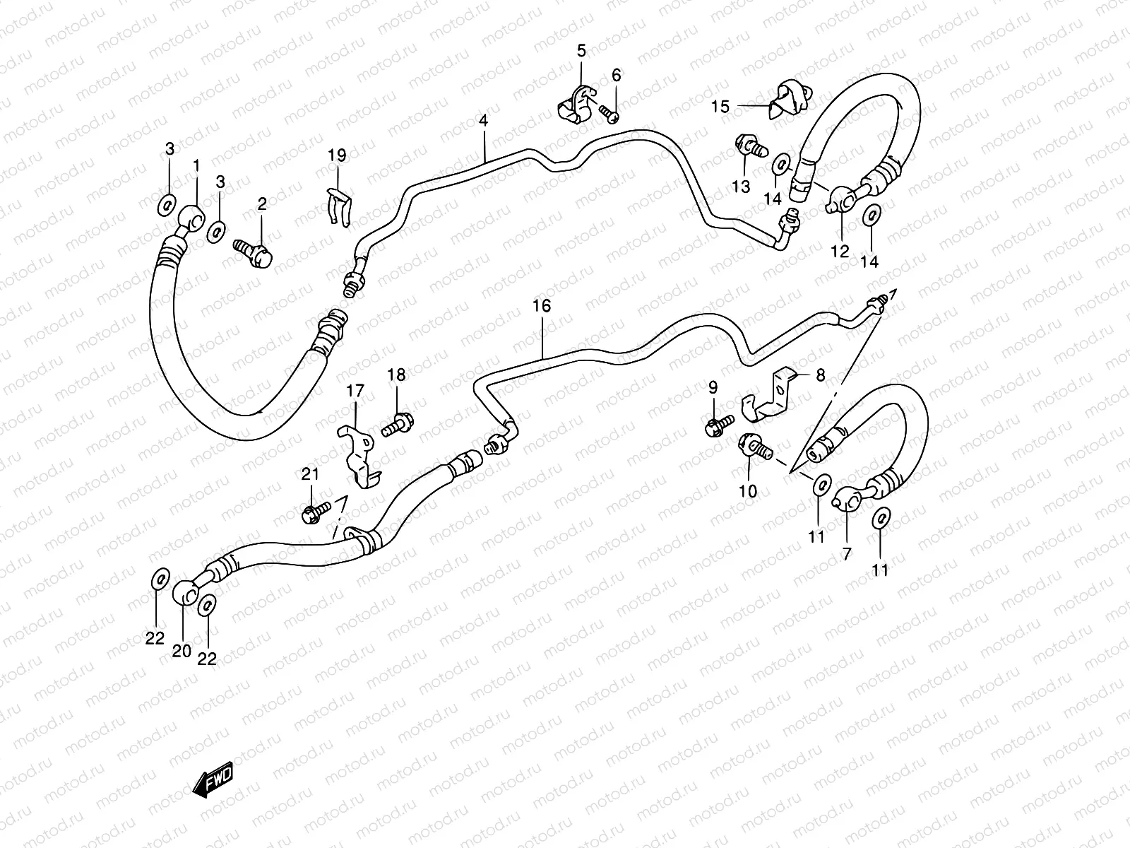 52 - FRONT BRAKE PIPE (GSF1200SAV)