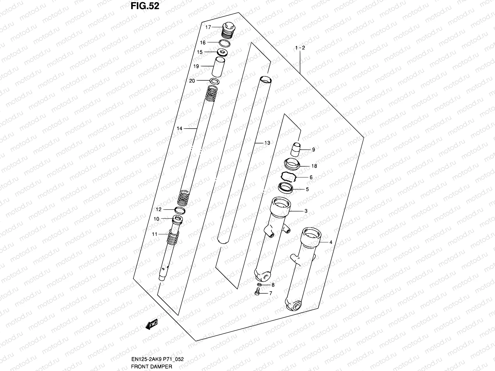 52 - FRONT DAMPER (EN125HUK9/HUZK9)