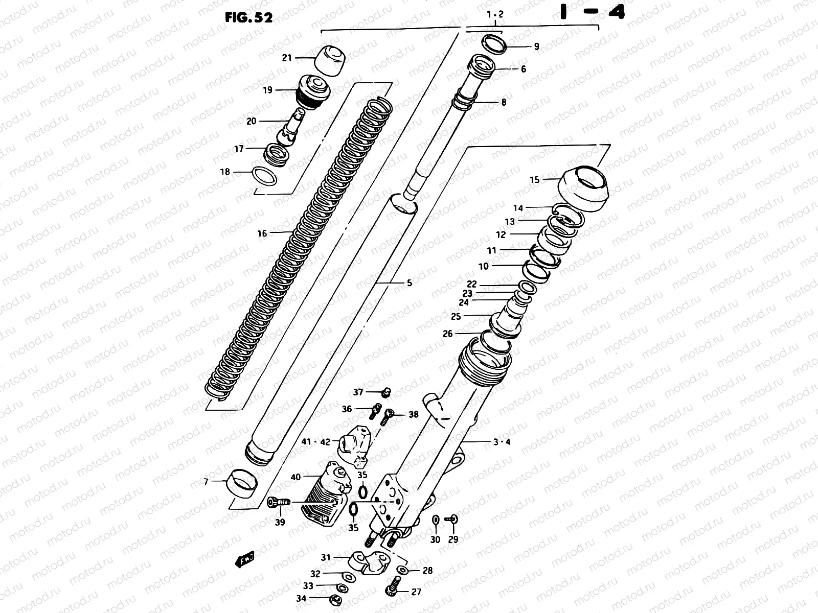 52 - FRONT DAMPER (MODEL E)