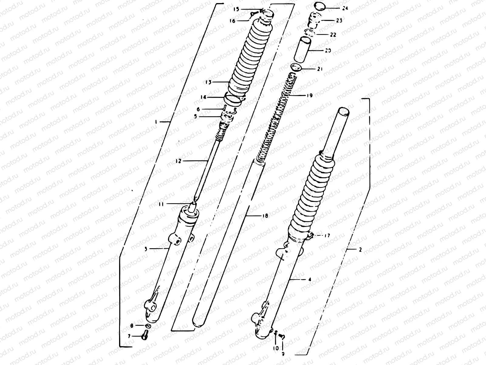 52 - FRONT FORK (DR400ST)