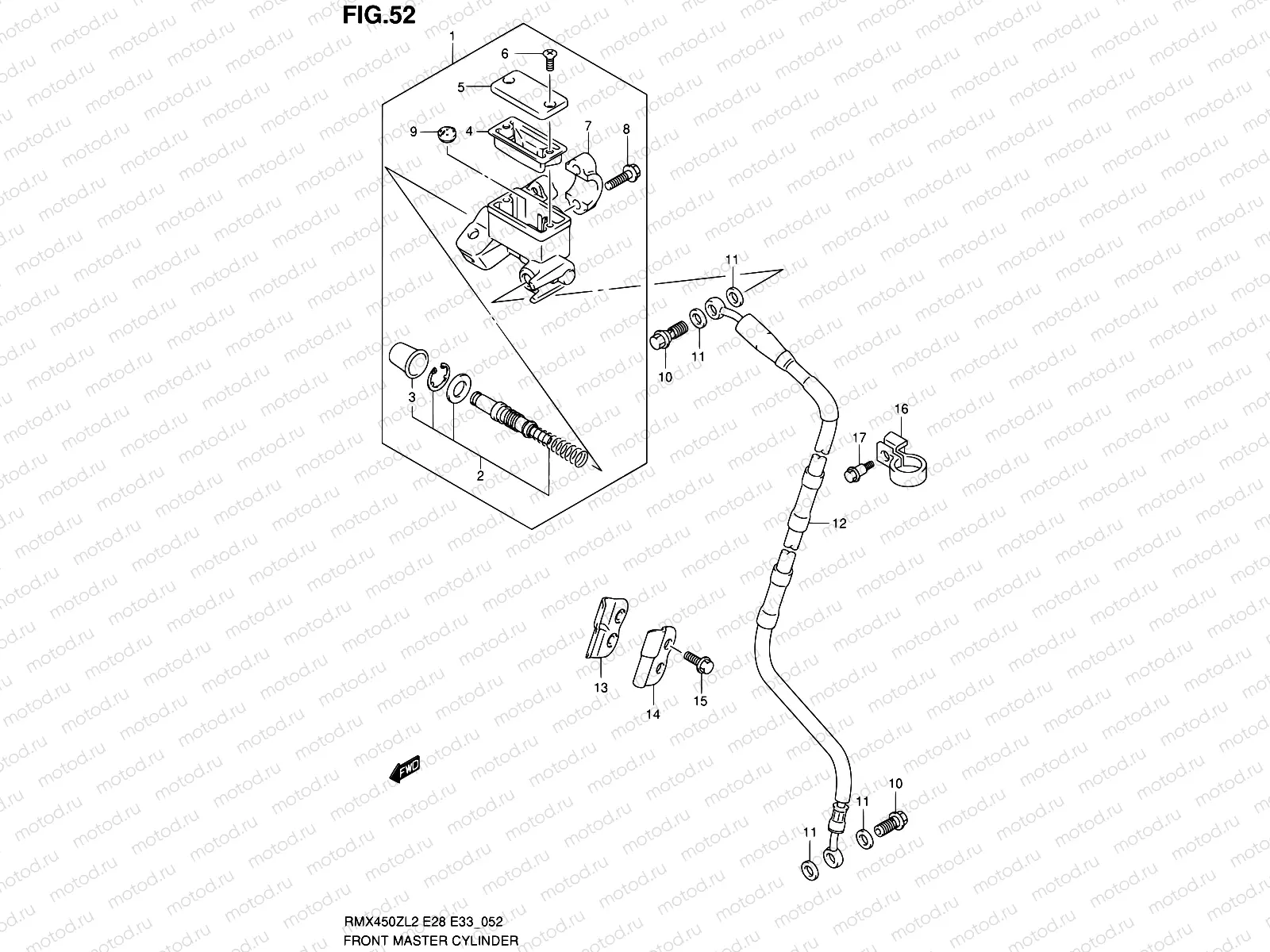 52 - FRONT MASTER CYLINDER