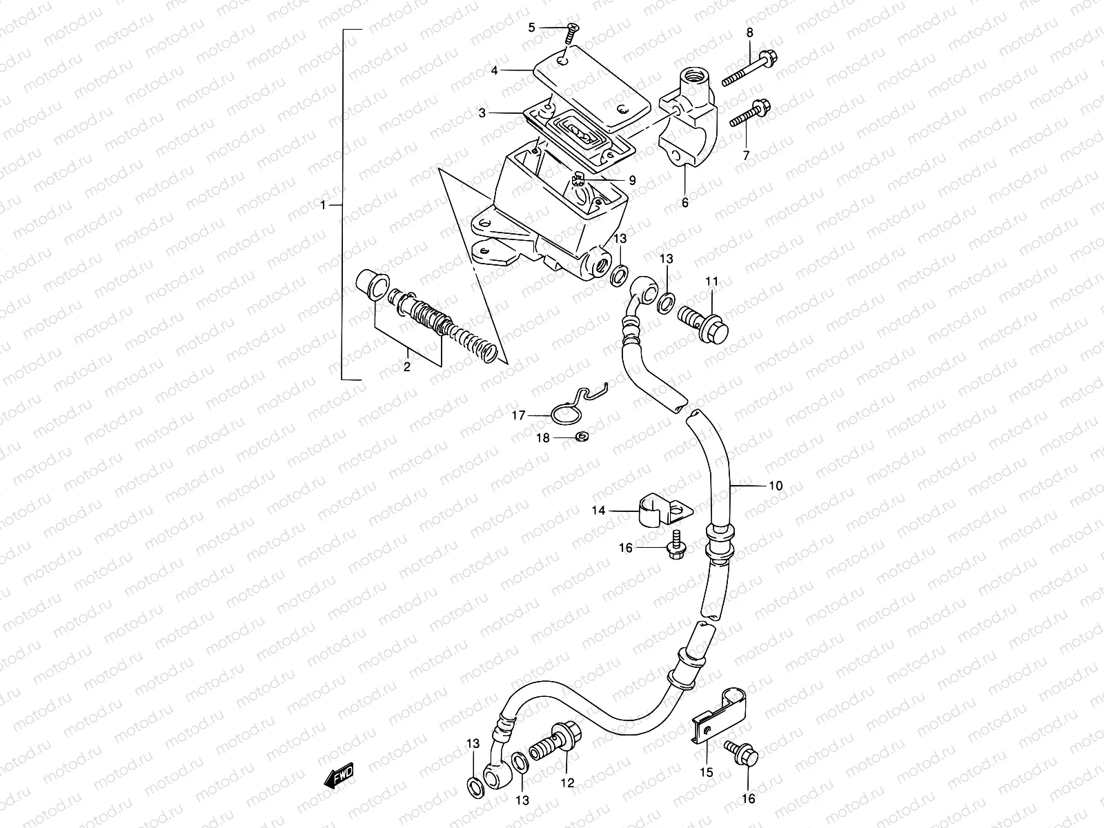 52 - FRONT MASTER CYLINDER (MODEL L/M/N)