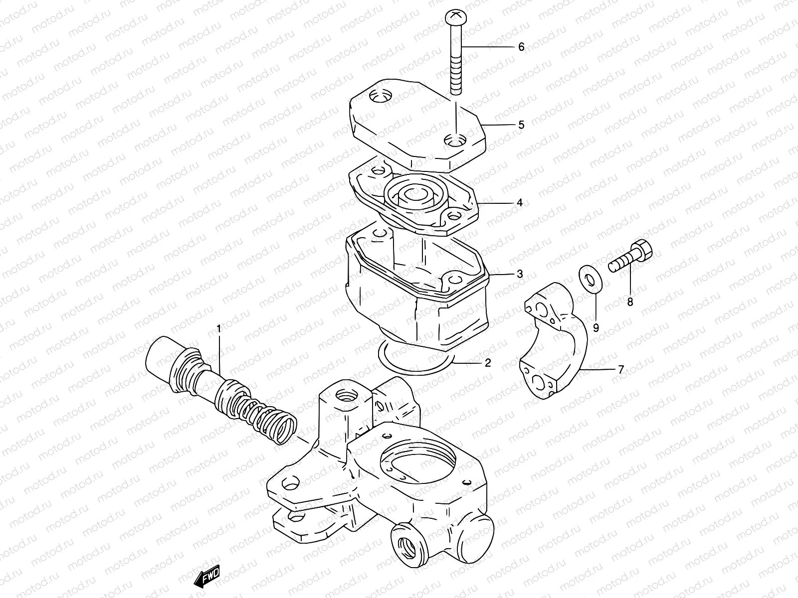 52 - FRONT MASTER CYLINDER (MODEL Z/D/K)