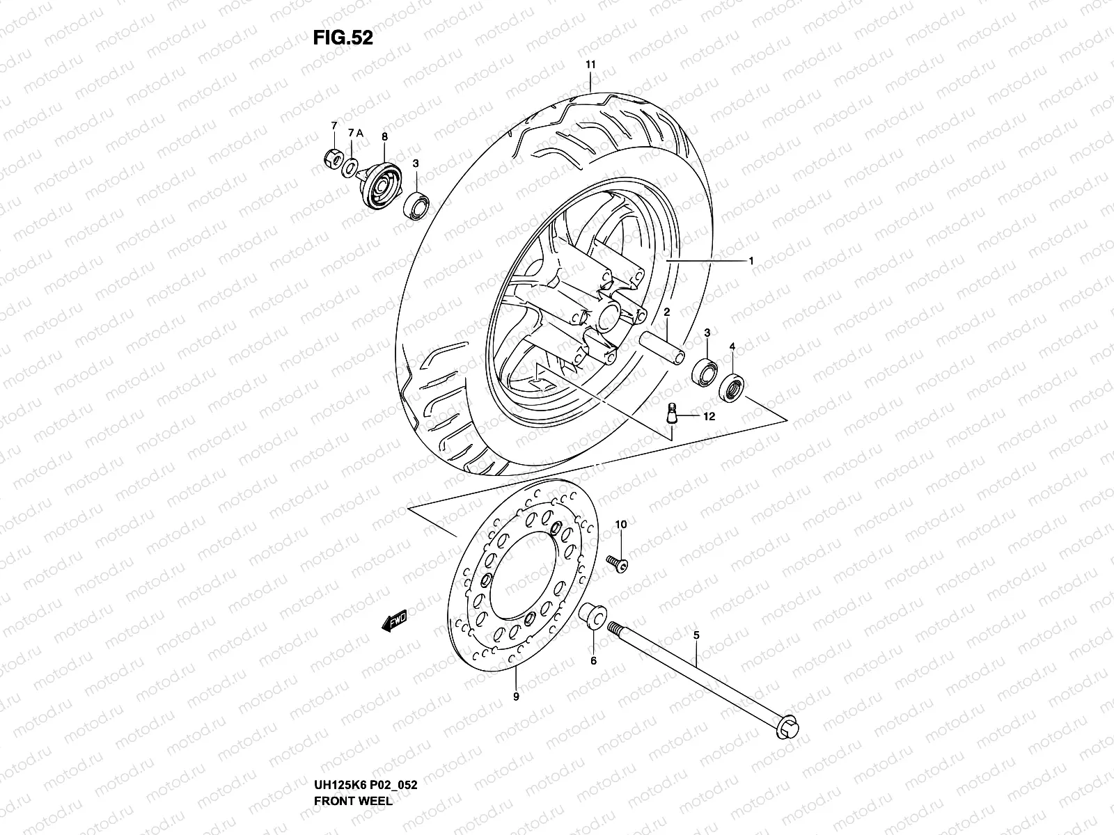 52 - FRONT WHEEL