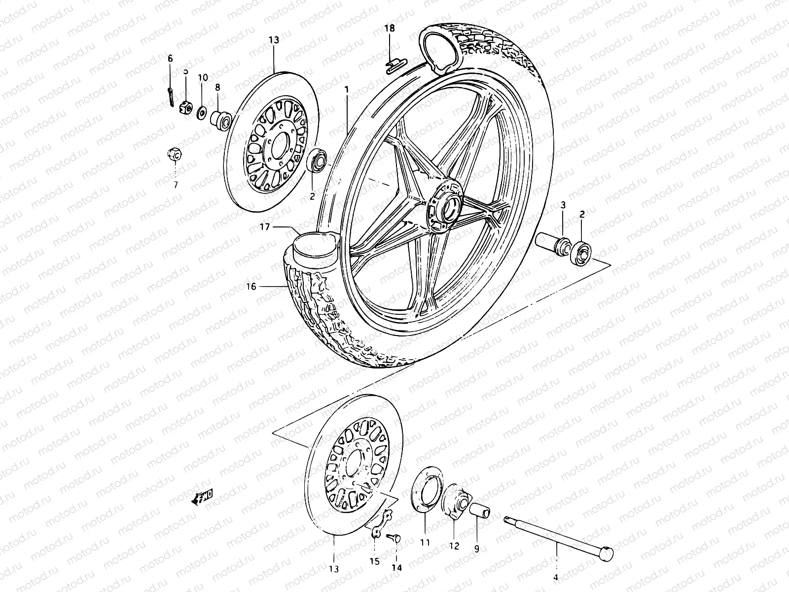 52 - FRONT WHEEL