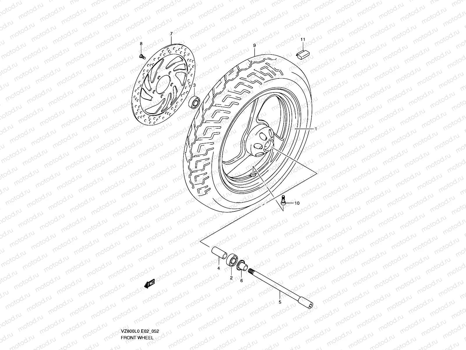 52 - FRONT WHEEL