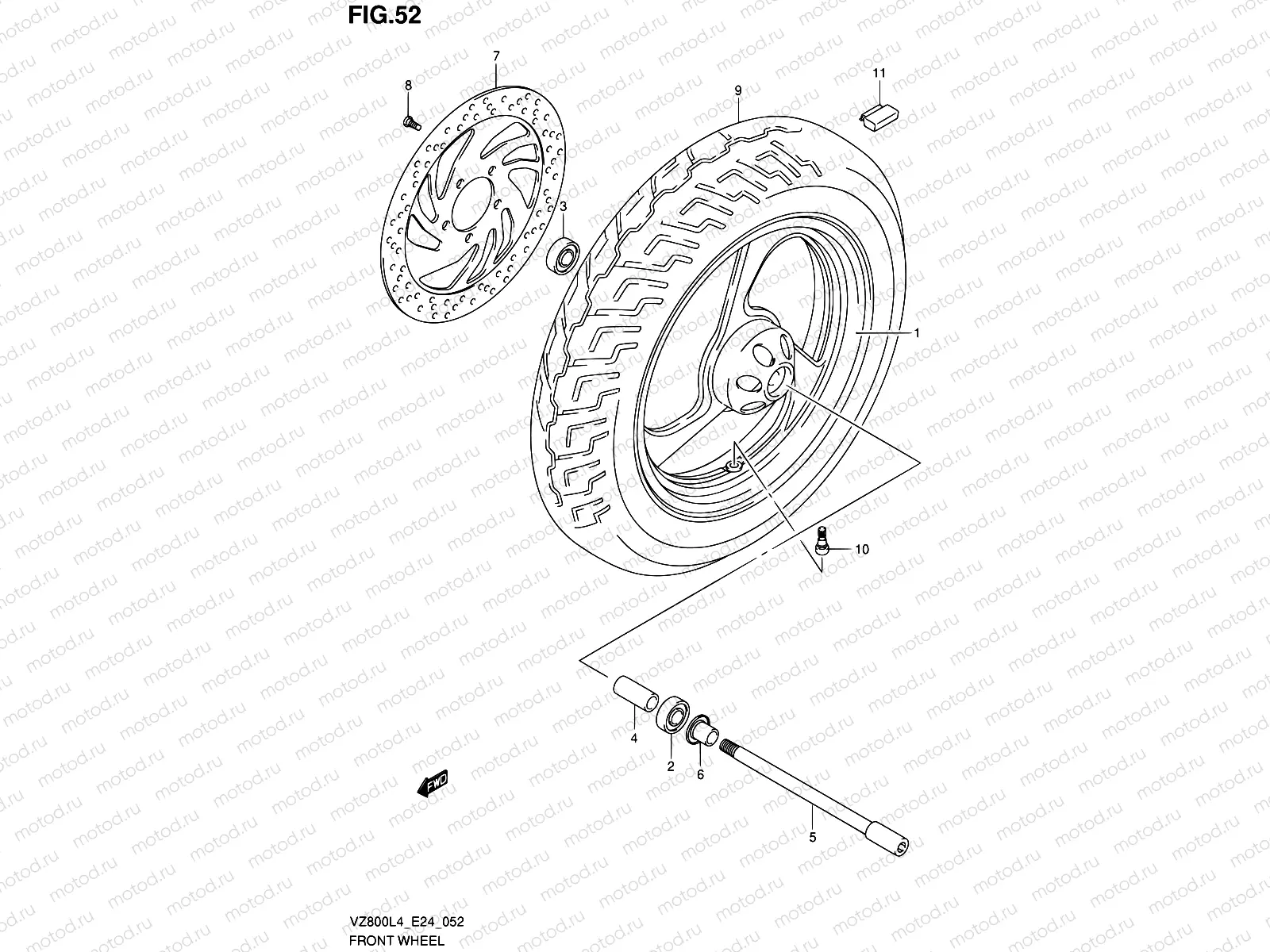 52 - FRONT WHEEL