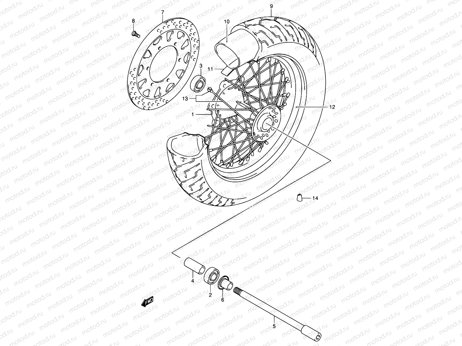 52 - FRONT WHEEL