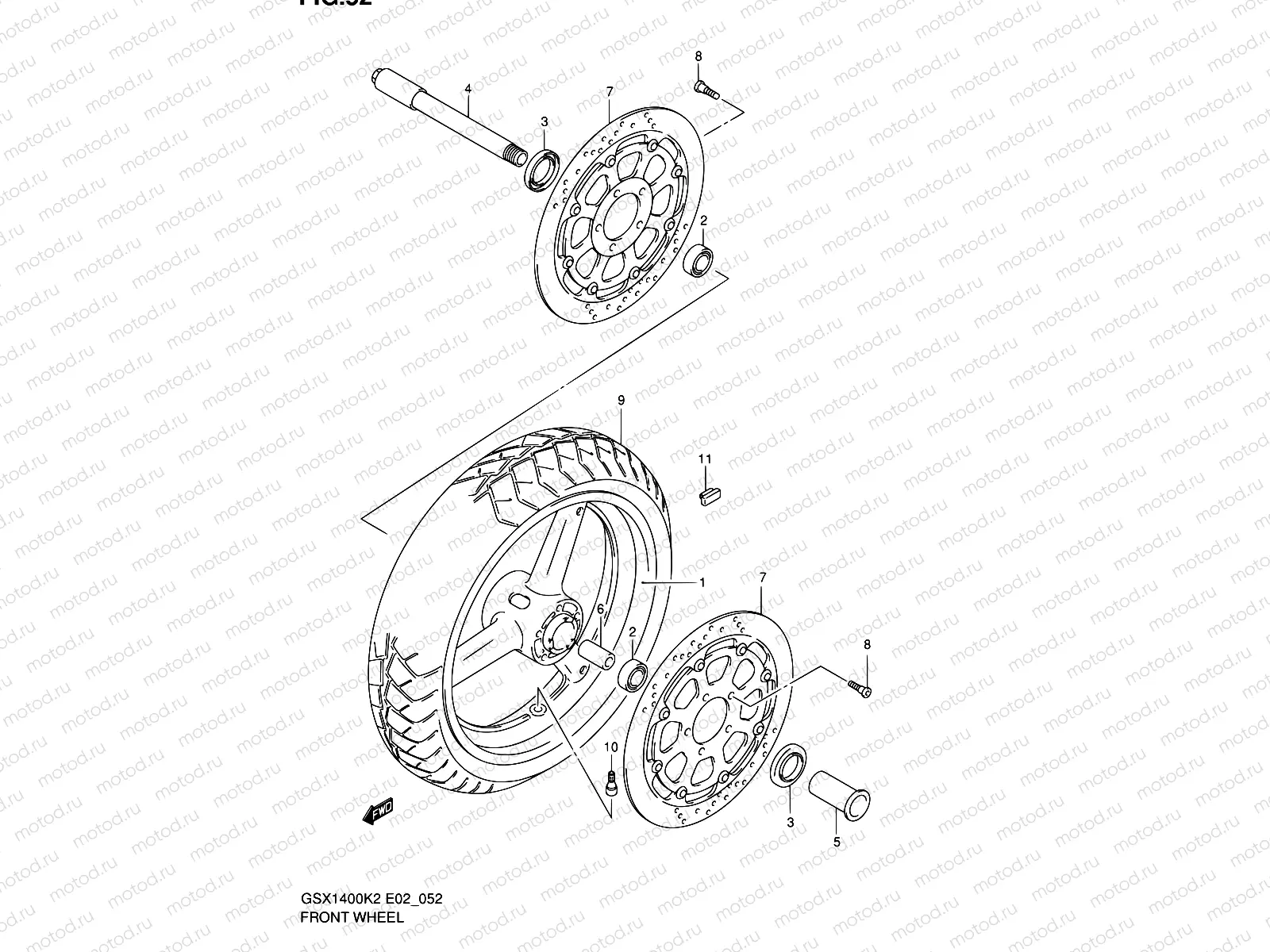 52 - FRONT WHEEL
