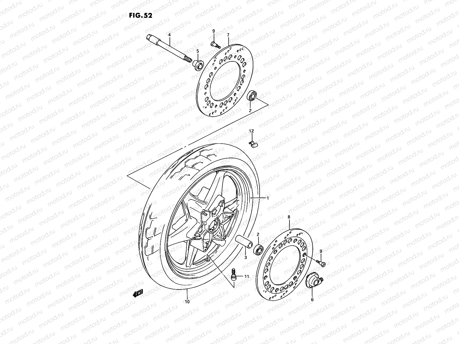 52 - FRONT WHEEL