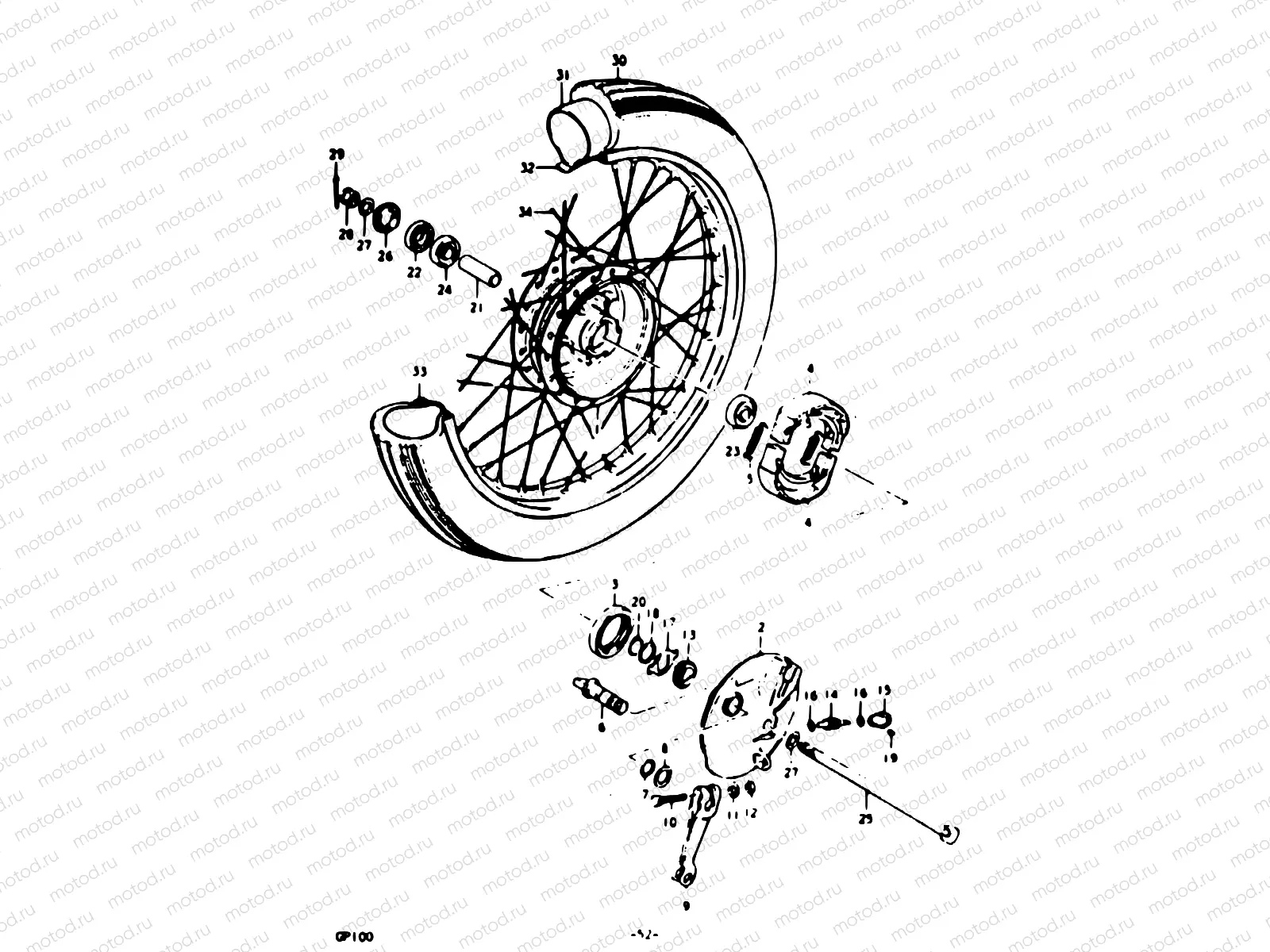 52 - FRONT WHEEL (UC, UN)