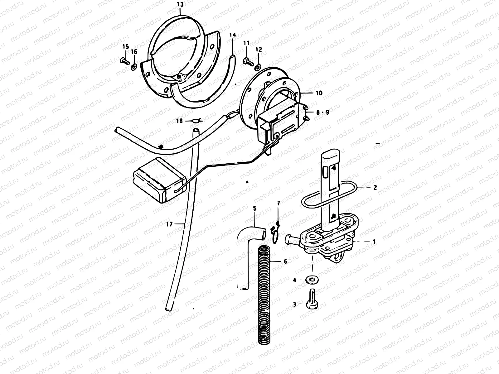 52 - FUEL COCK (GSX1100T, ET)