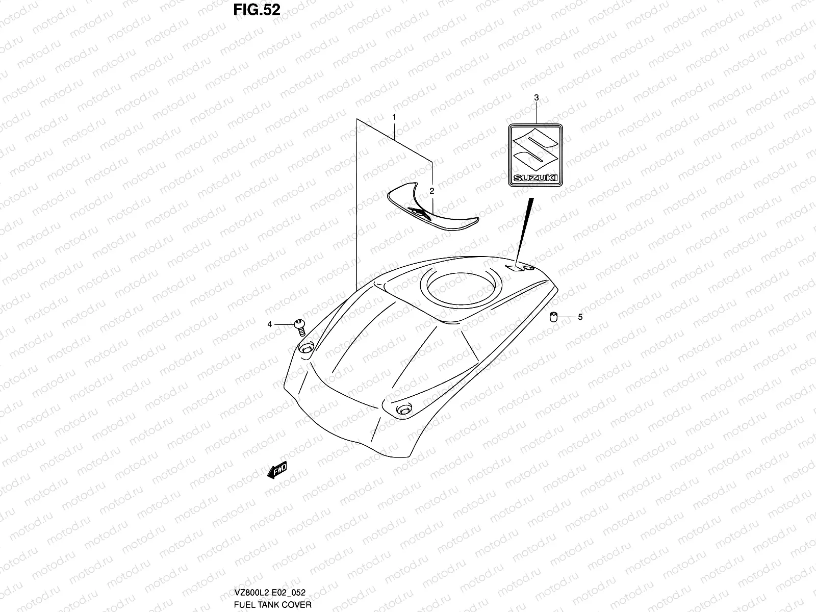 52 - FUEL TANK COVER