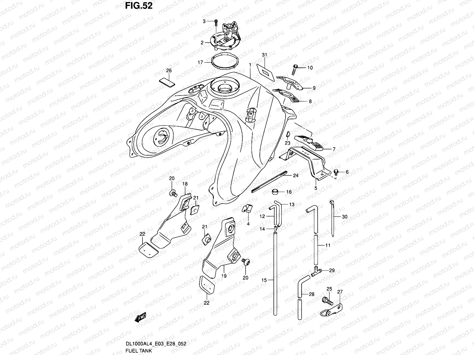 52 - FUEL TANK (DL1000AL4 E03)