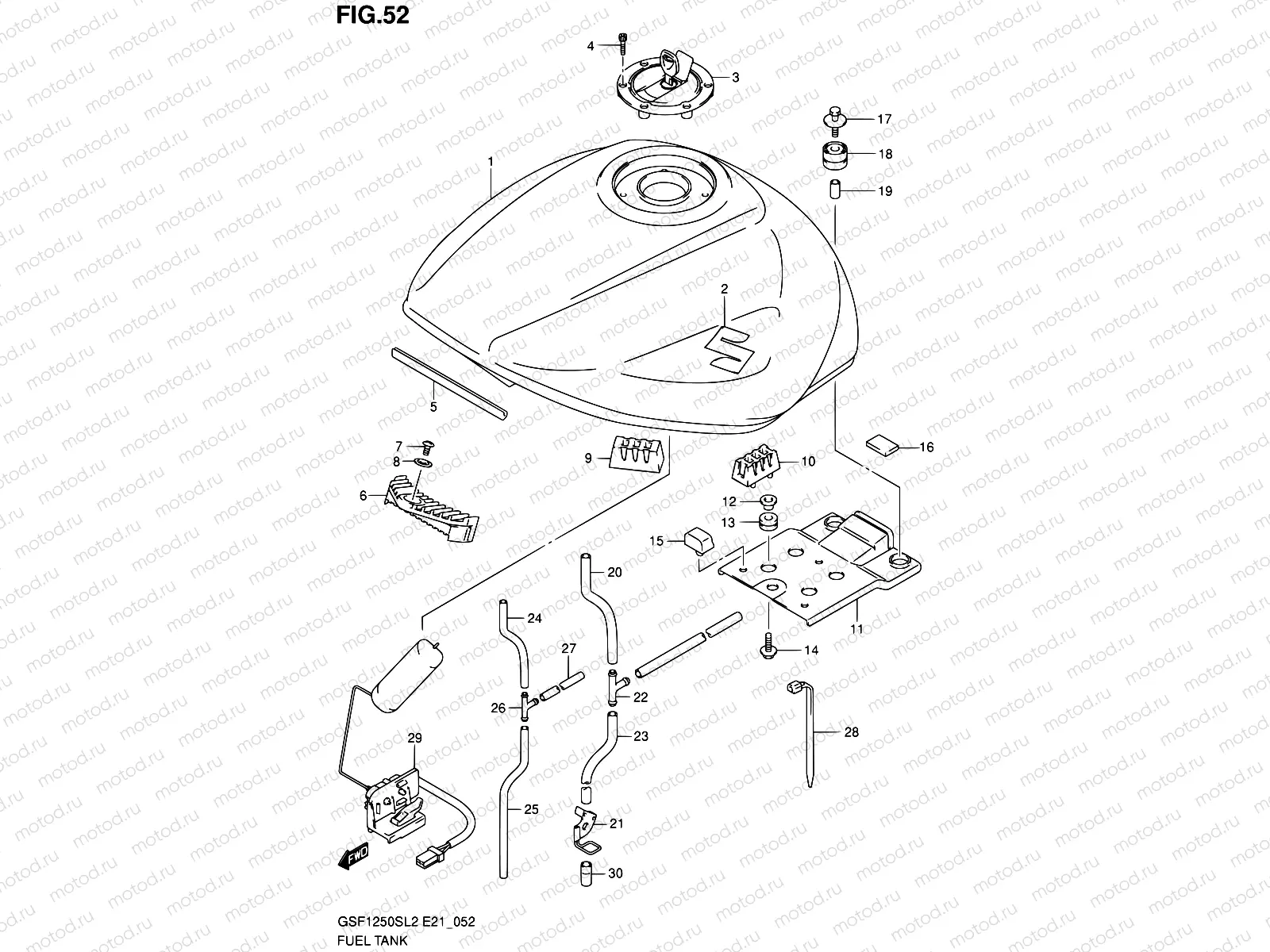 52 - FUEL TANK (GSF1250SL2 E24)