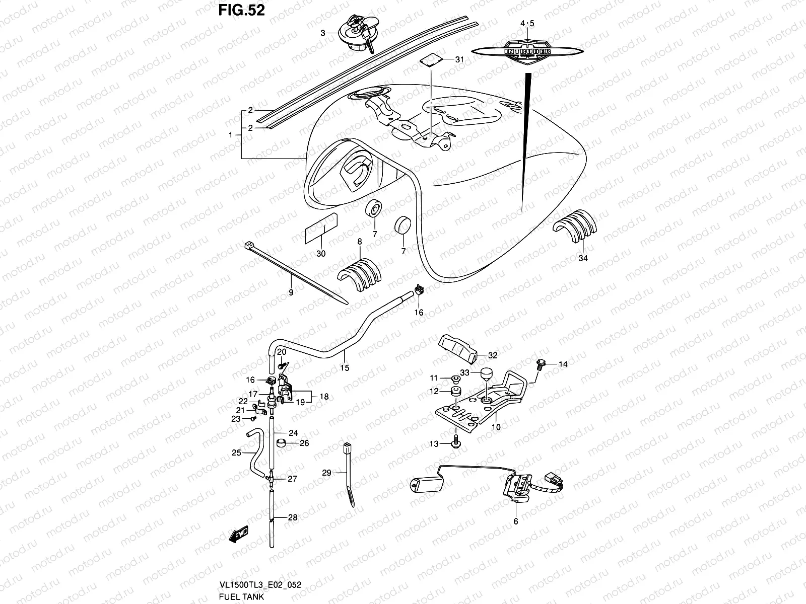 52 - FUEL TANK (VL1500TL3 E02)