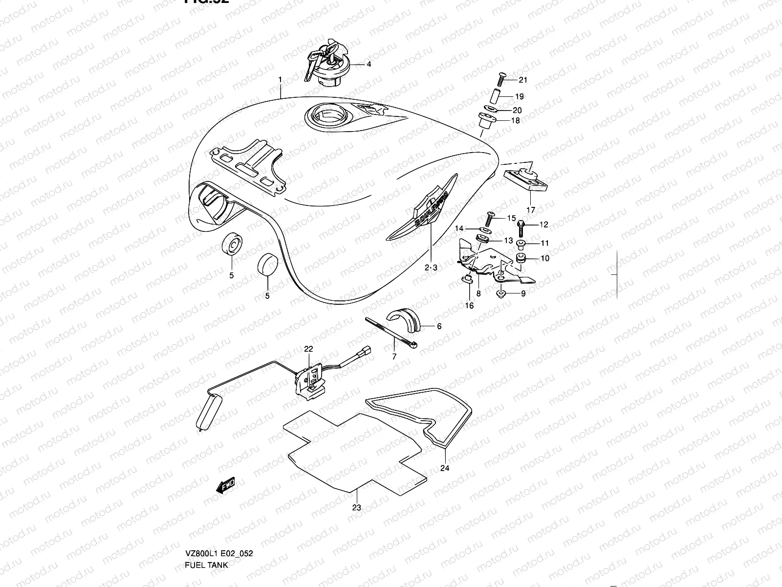 52 - FUEL TANK (VZ800L1 E19)