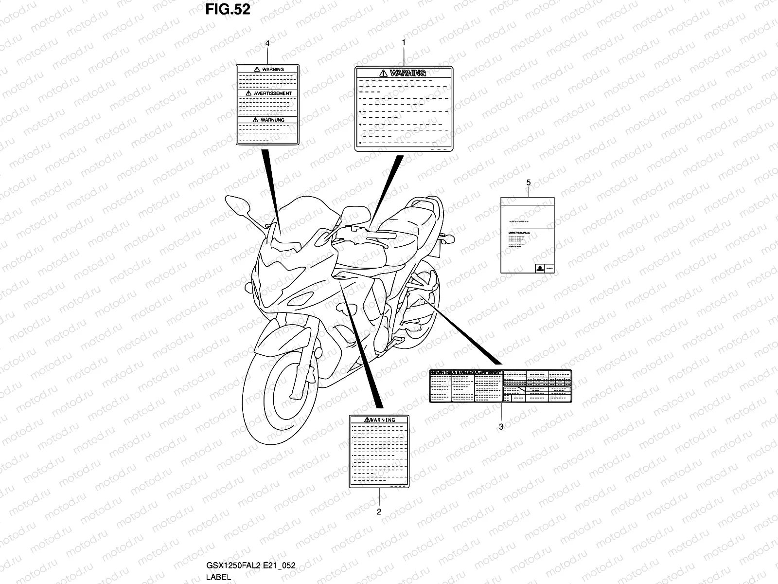 52 - LABEL (GSX1250FAL2 E21)
