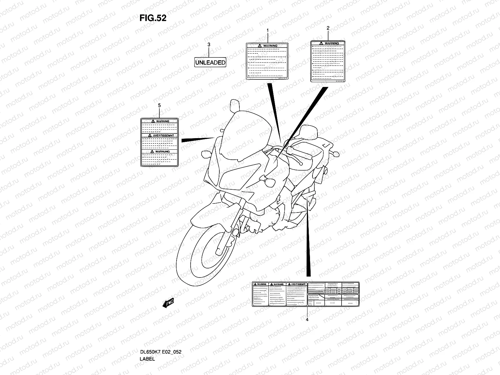 52 - LABEL (MODEL K7)
