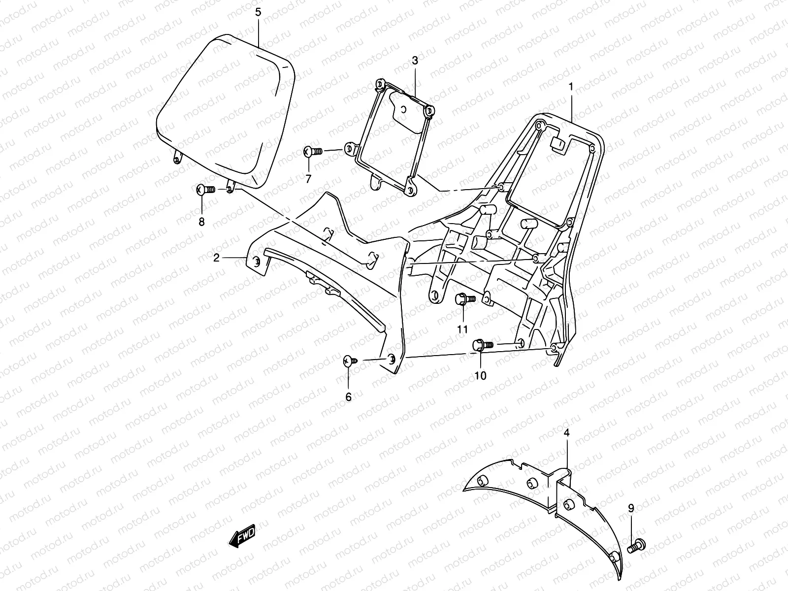 52 - PILLION RIDER HANDLE (CENTER)(MODEL X/Y)