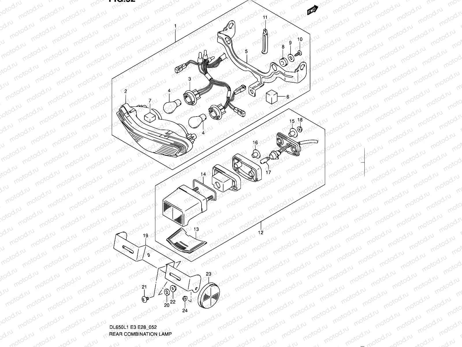 52 - REAR COMBINATION LAMP