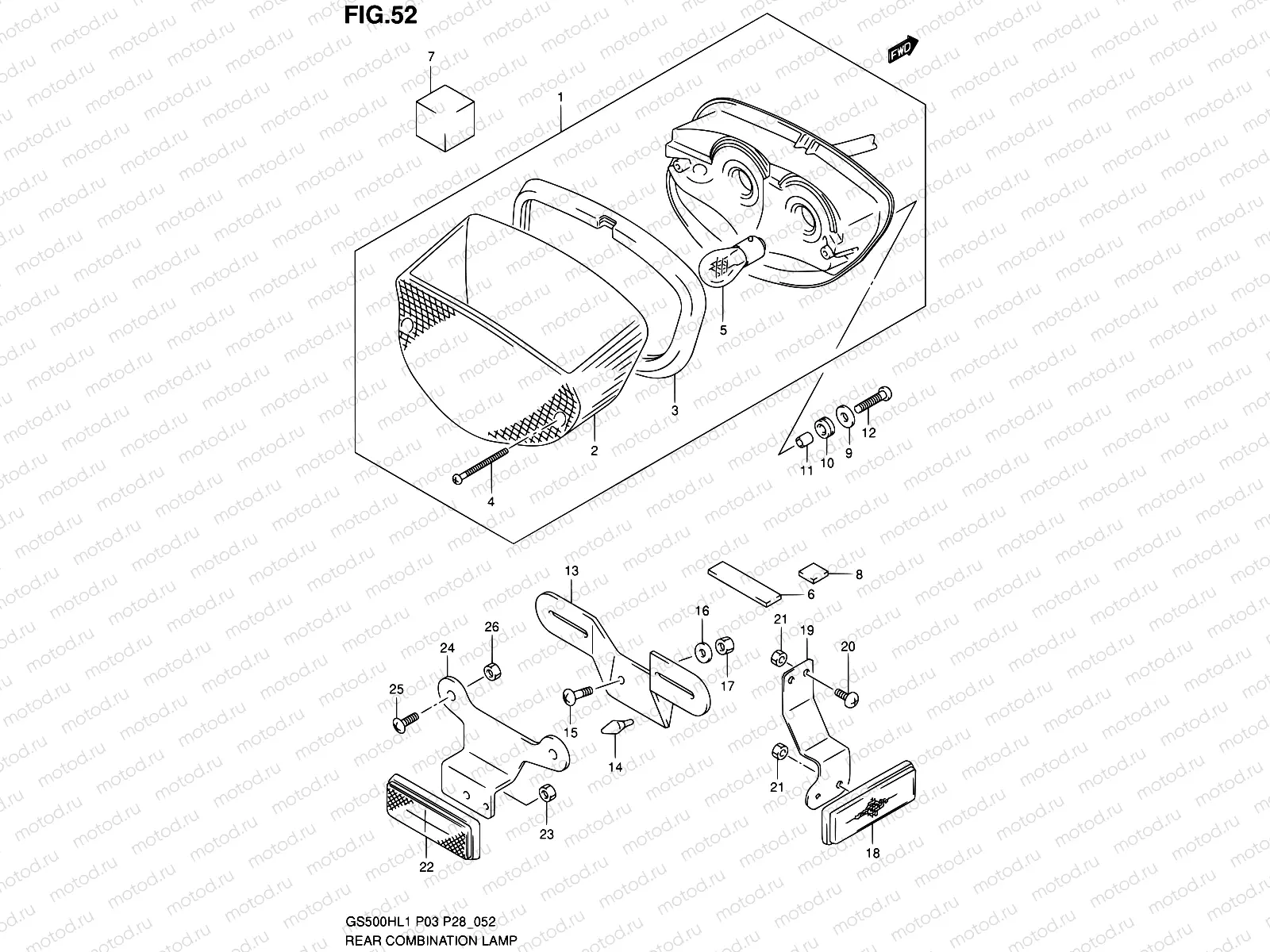 52 - REAR COMBINATION LAMP