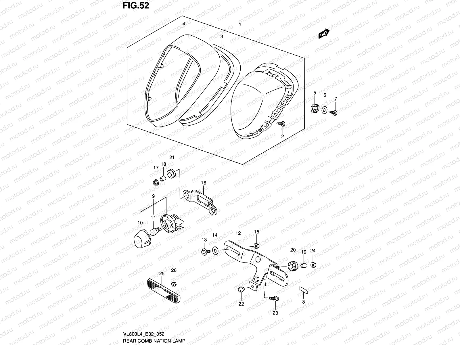 52 - REAR COMBINATION LAMP