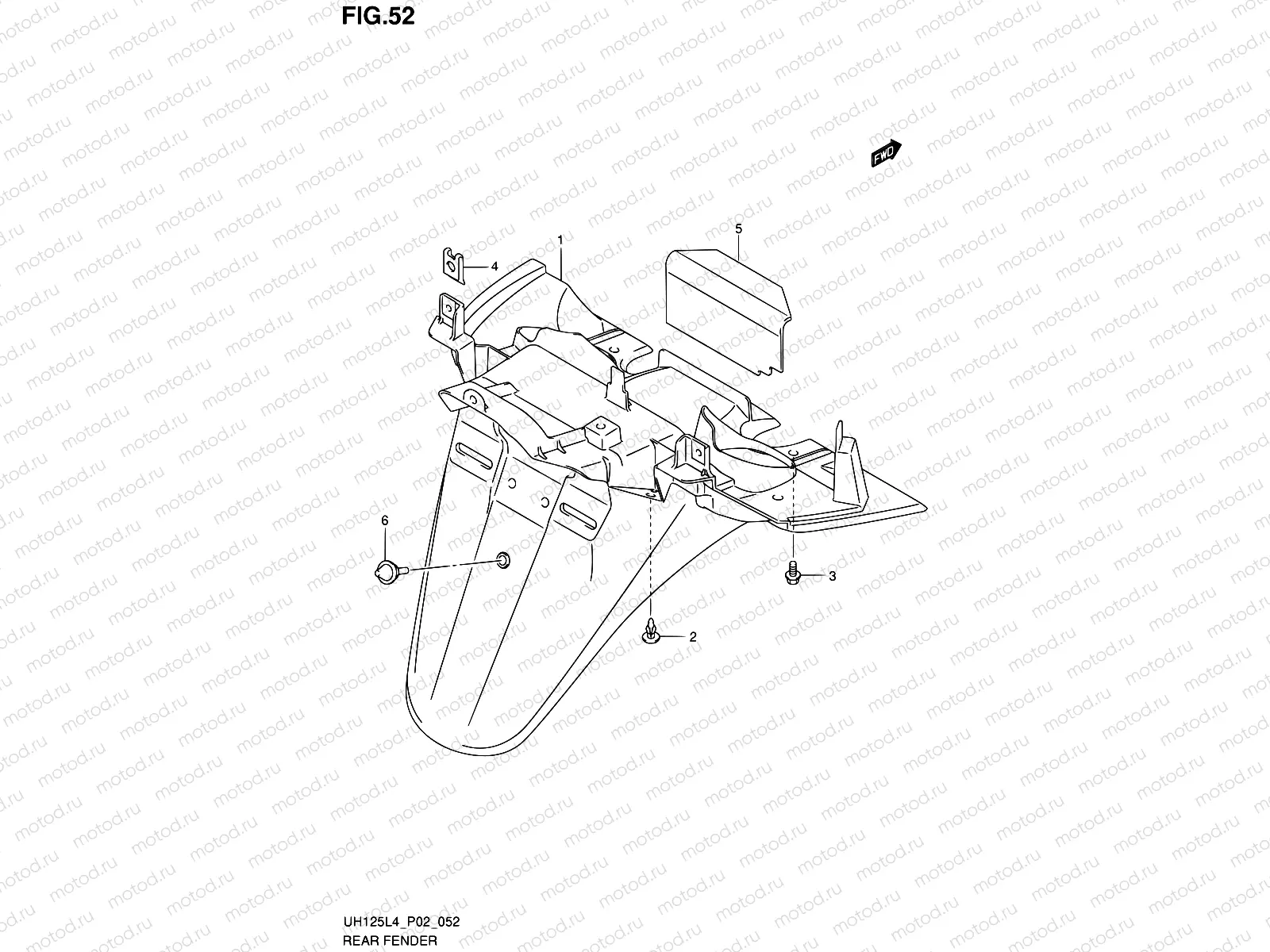 52 - REAR FENDER