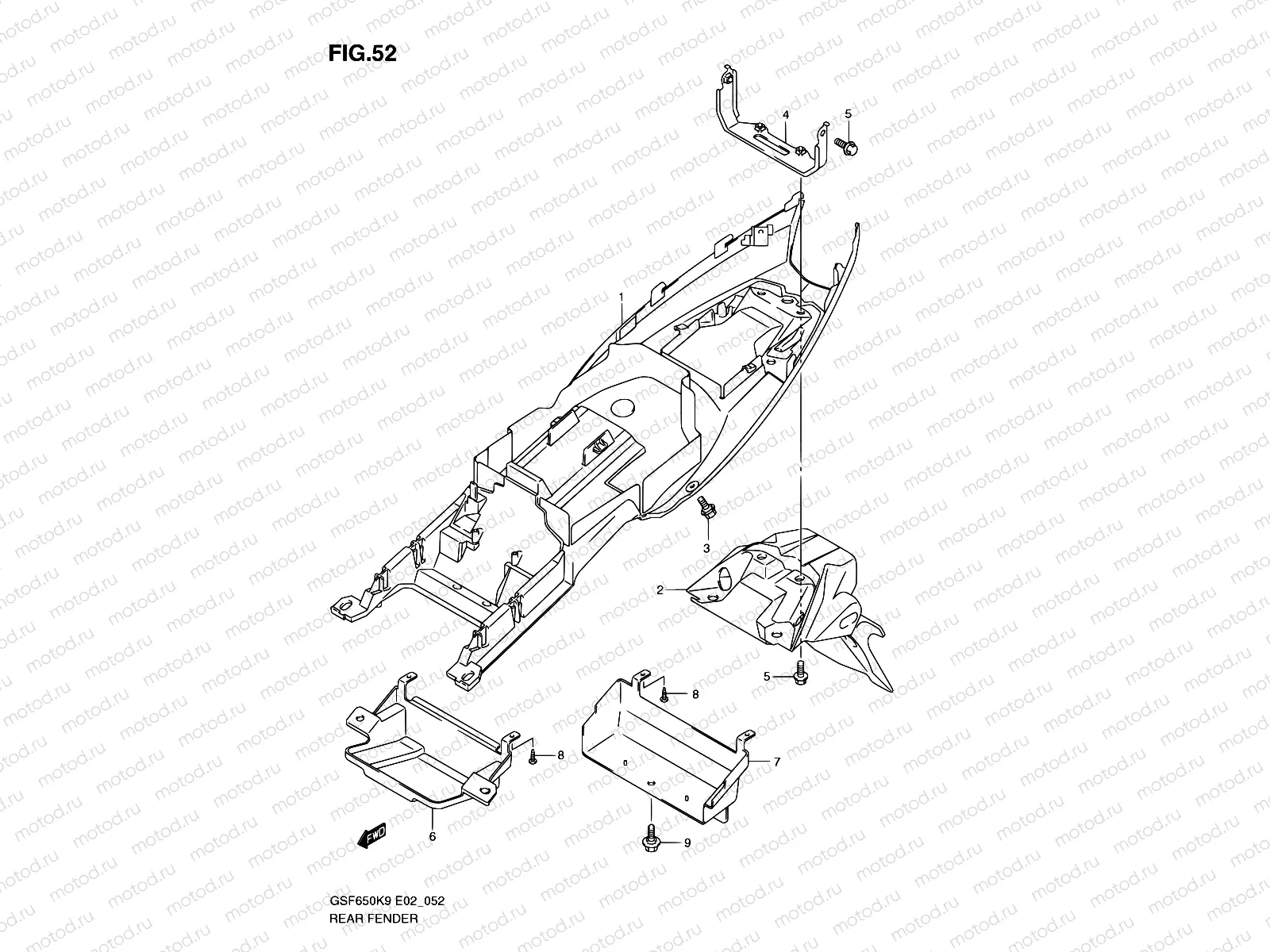 52 - REAR FENDER