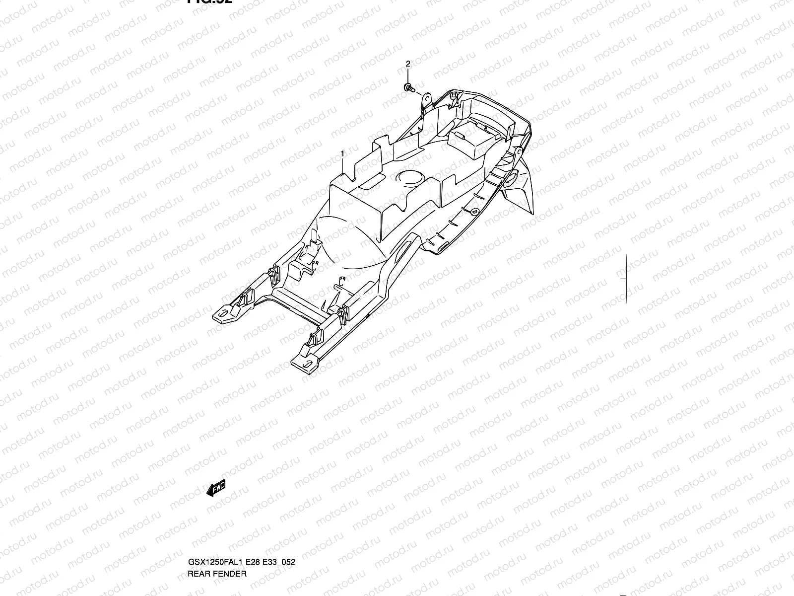 52 - REAR FENDER