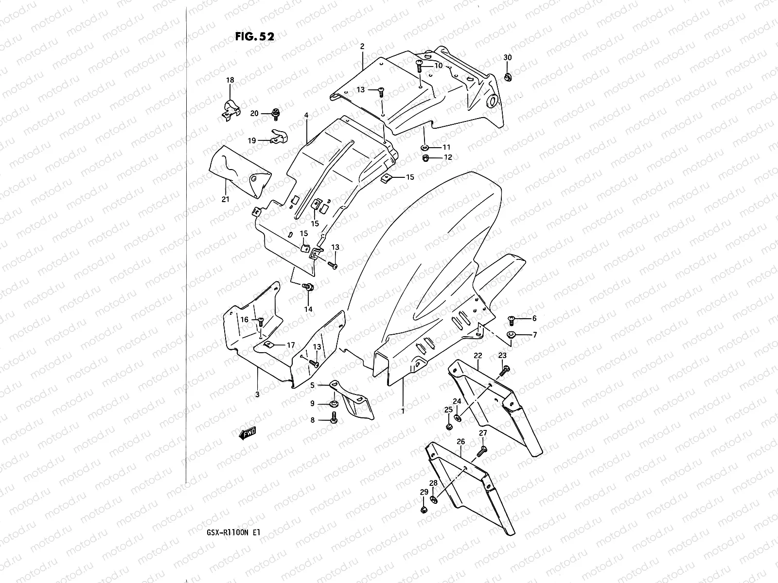 52 - REAR FENDER