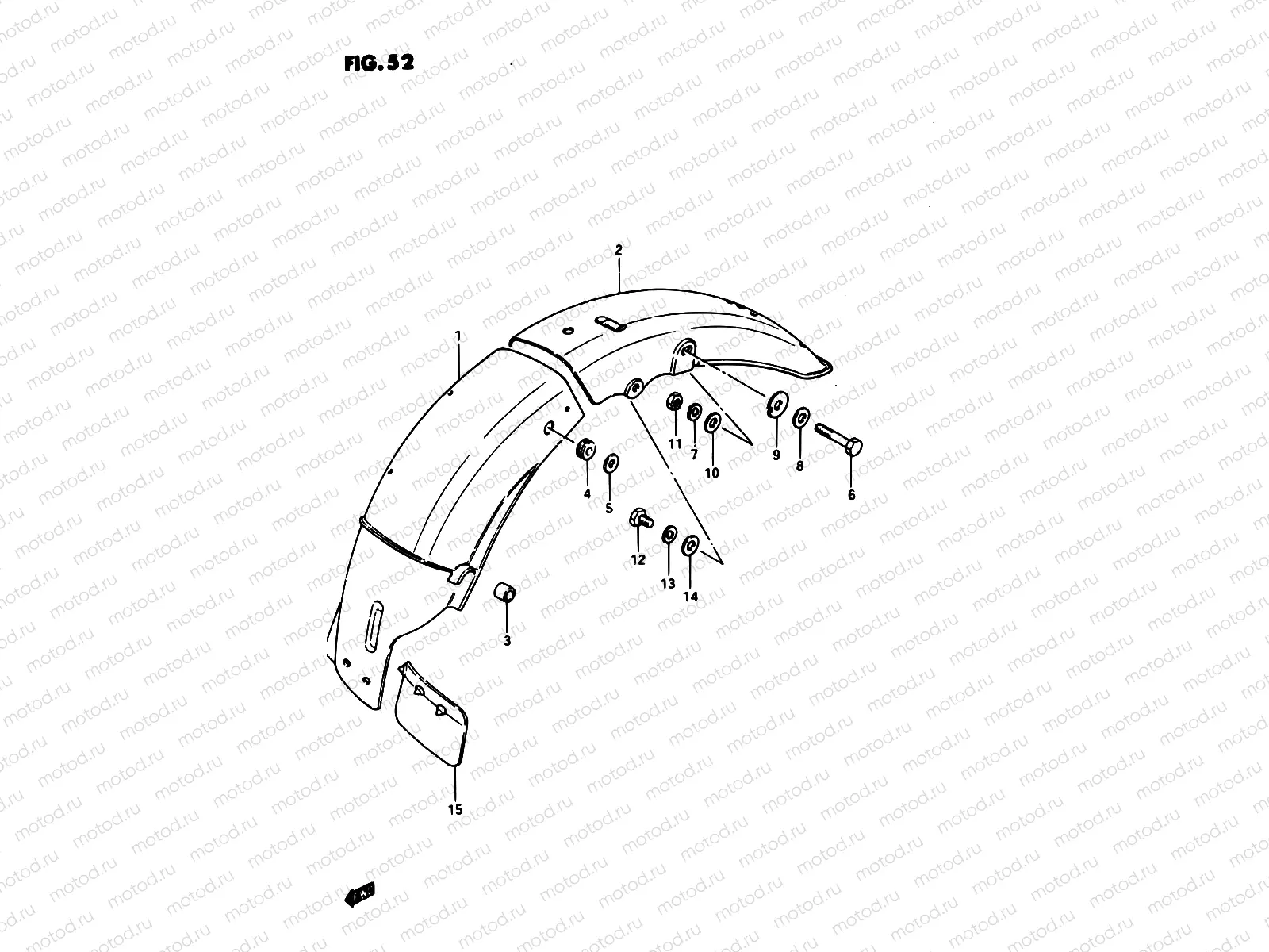 52 - REAR FENDER (E17, E22, E25)