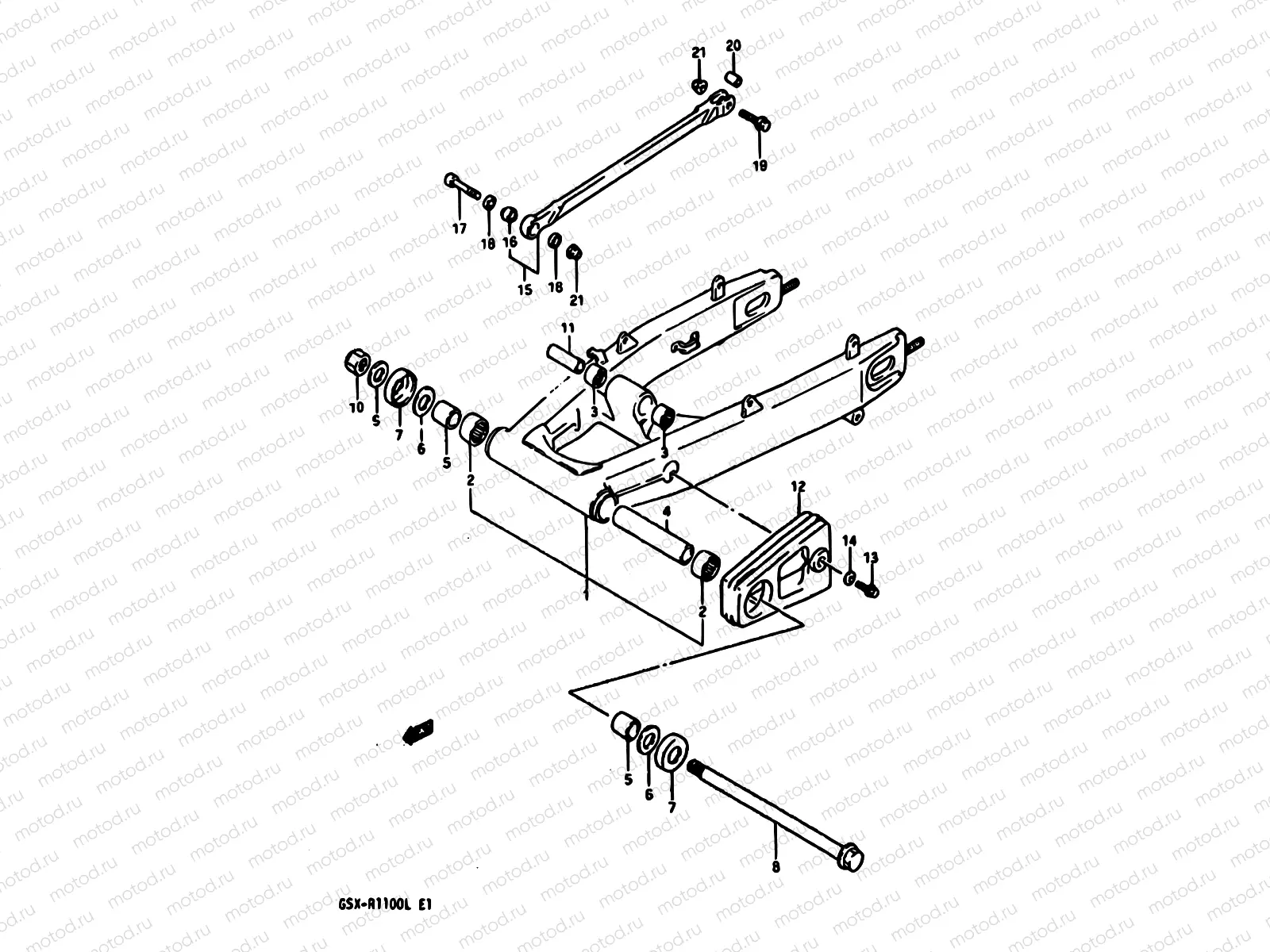 52 - REAR SWINGING ARM (MODEL K)