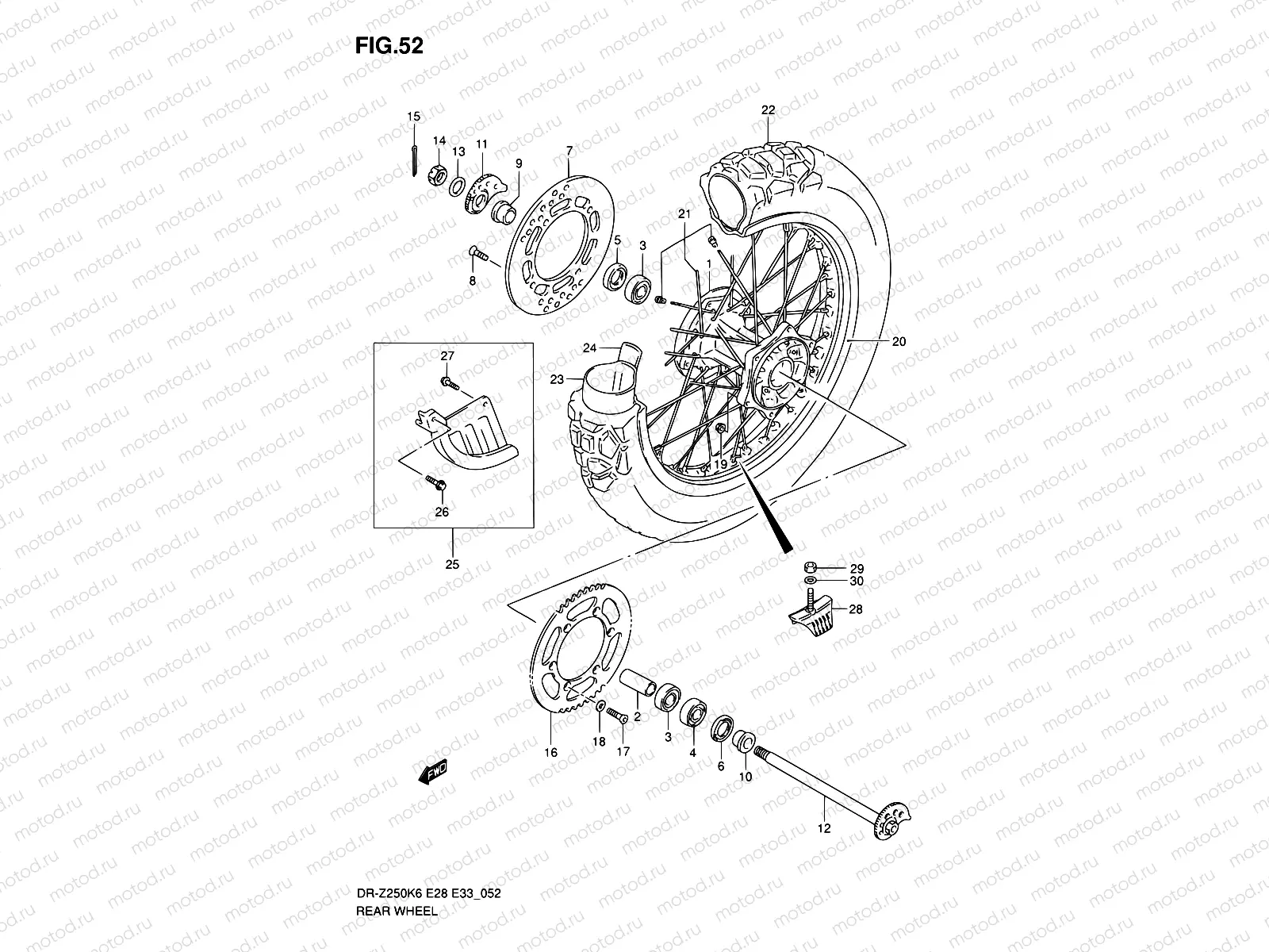 52 - REAR WHEEL