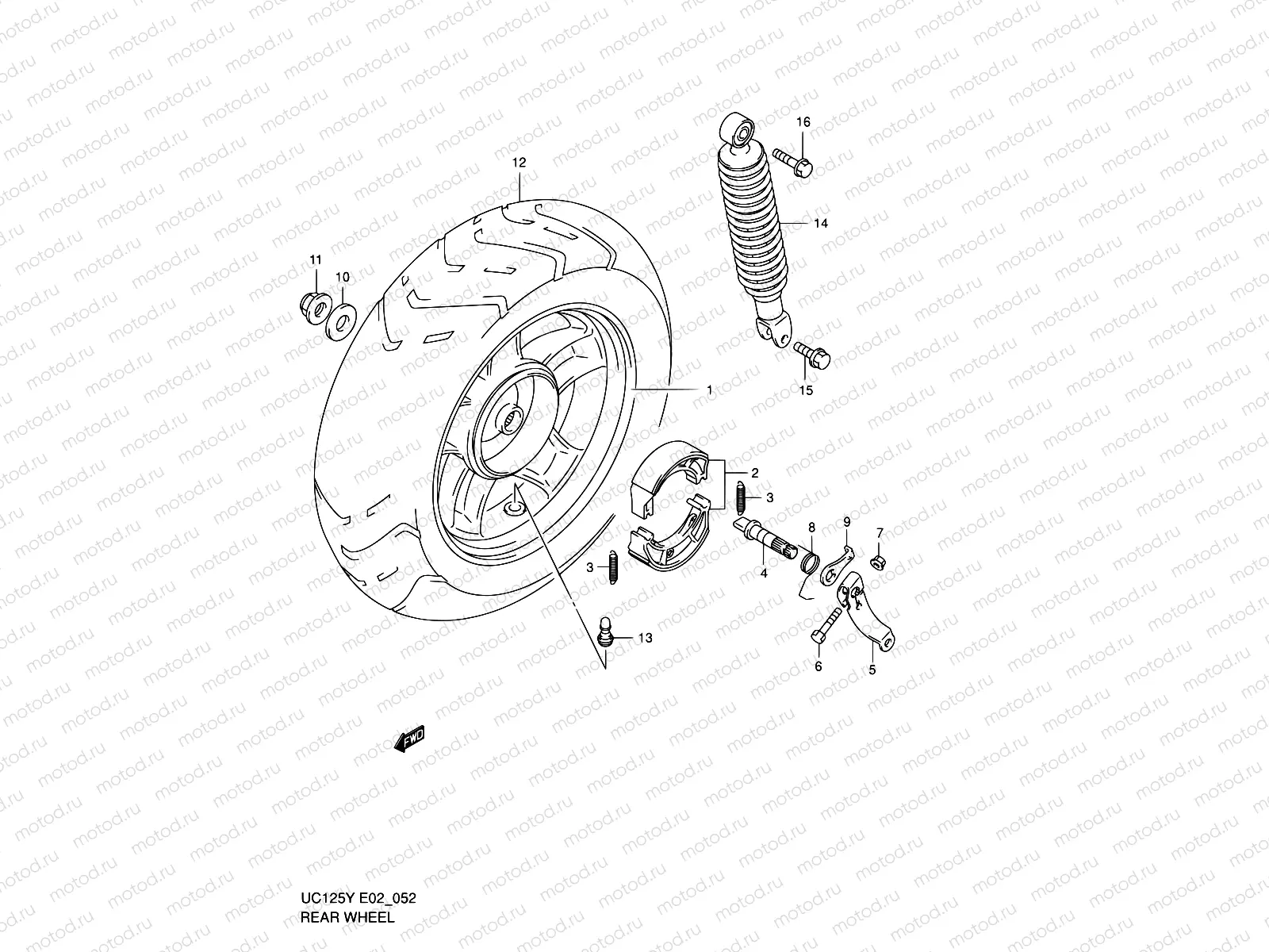 52 - REAR WHEEL