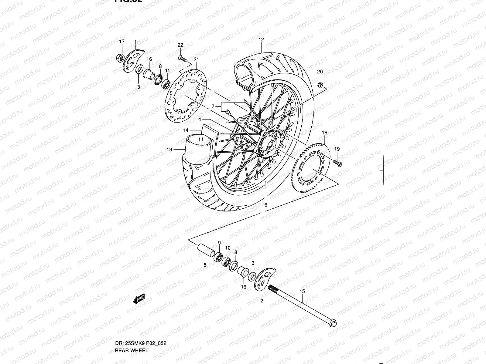 52 - REAR WHEEL