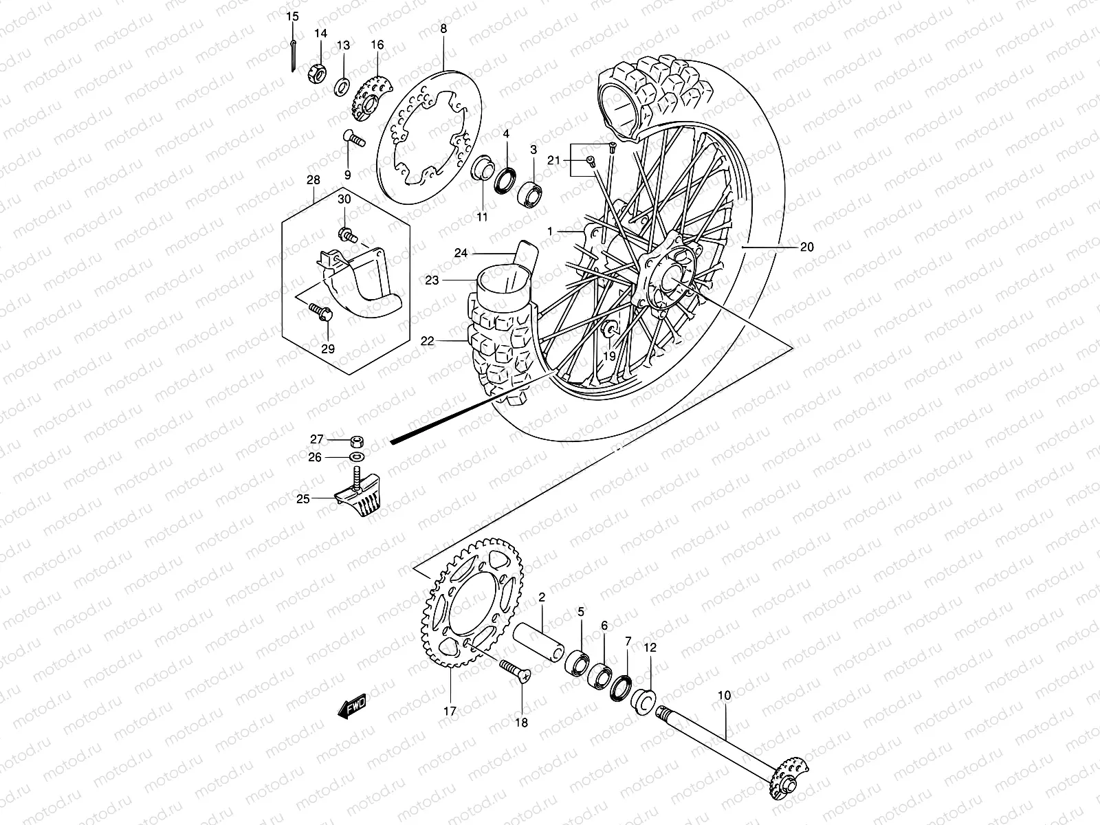 52 - REAR WHEEL