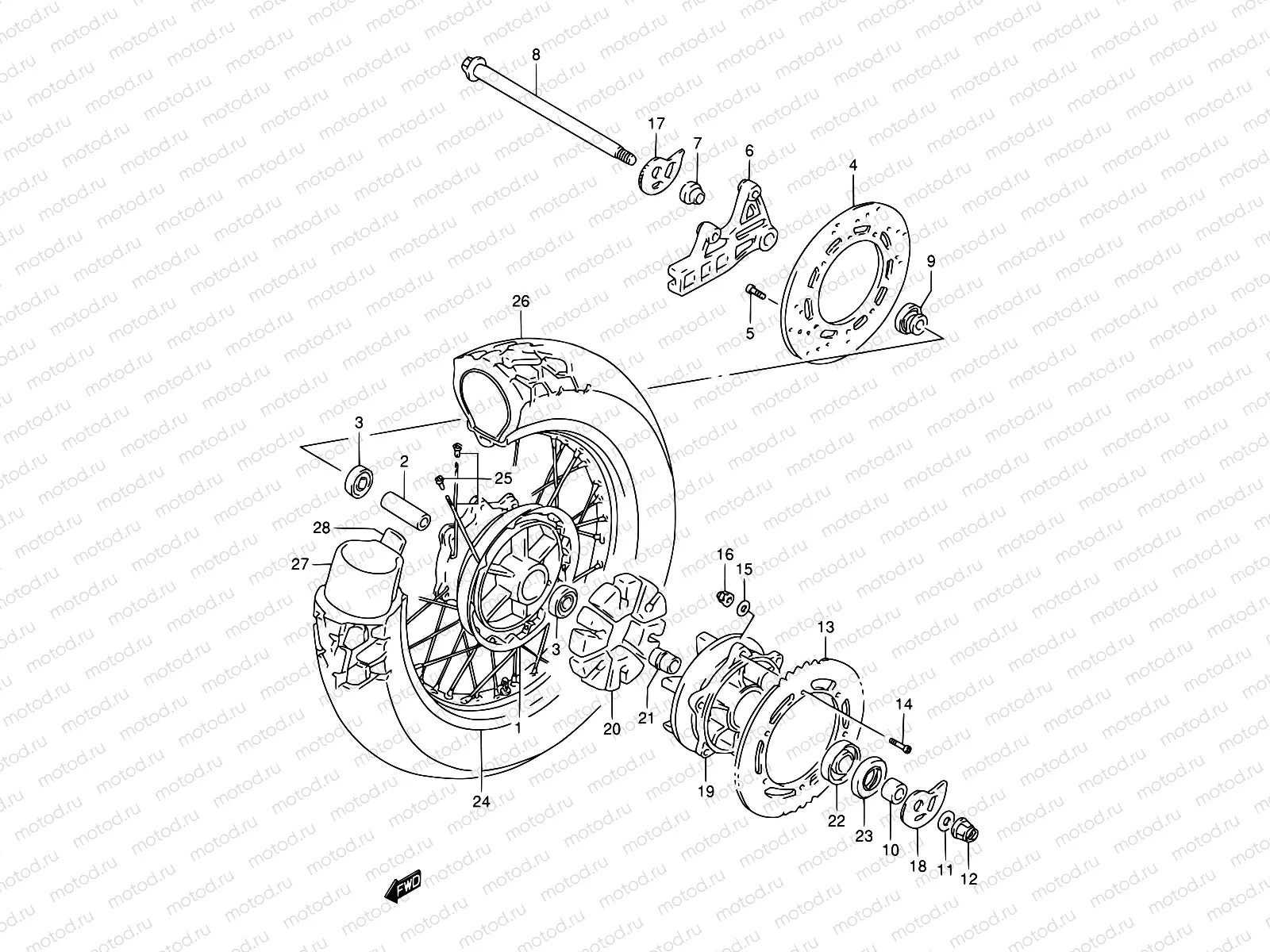 52 - REAR WHEEL