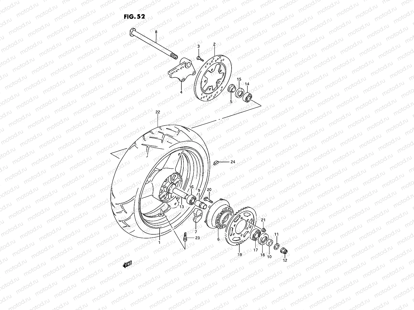 52 - REAR WHEEL