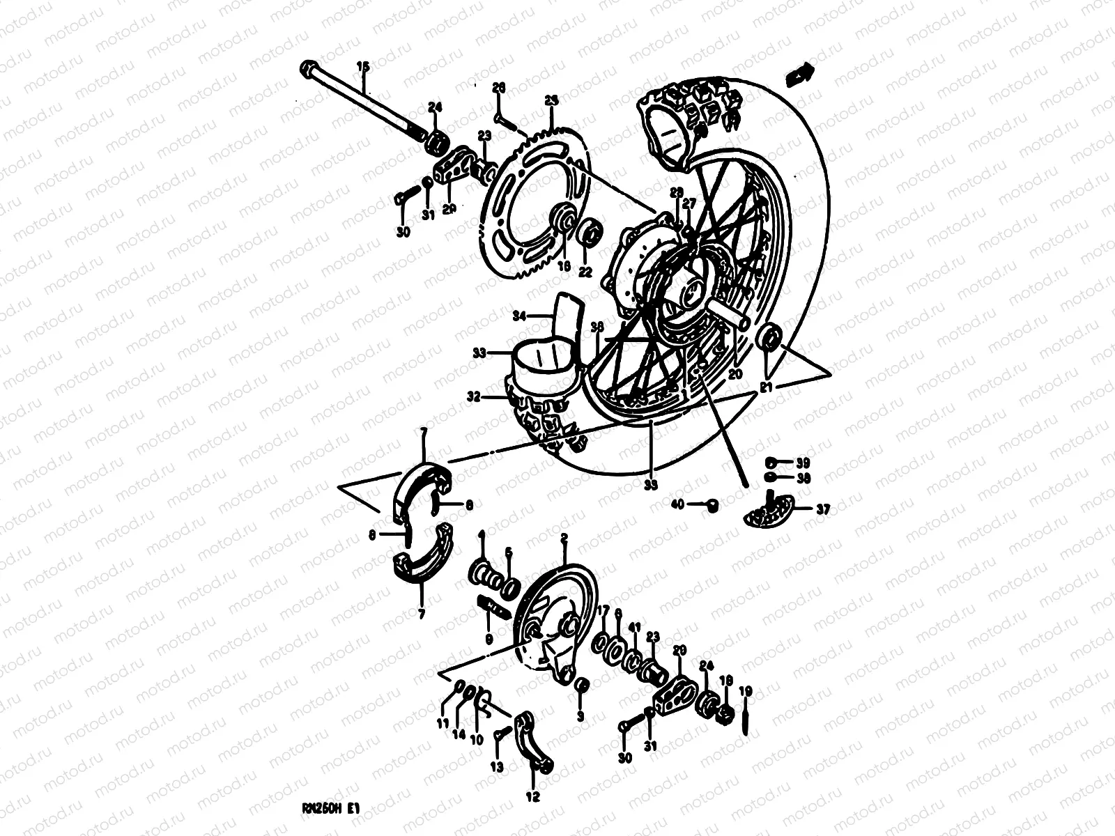 52 - REAR WHEEL (MODEL G)