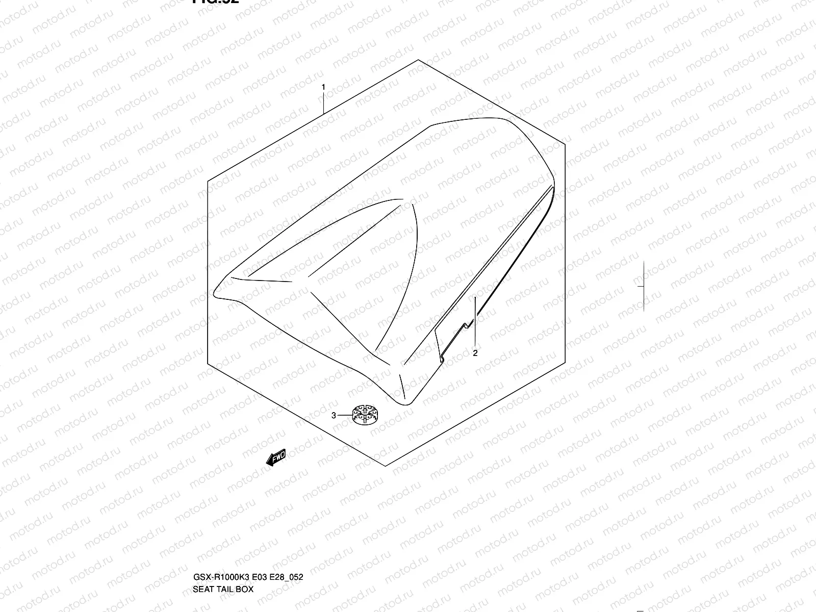 52 - SEAT TAIL BOX (MODEL K3)