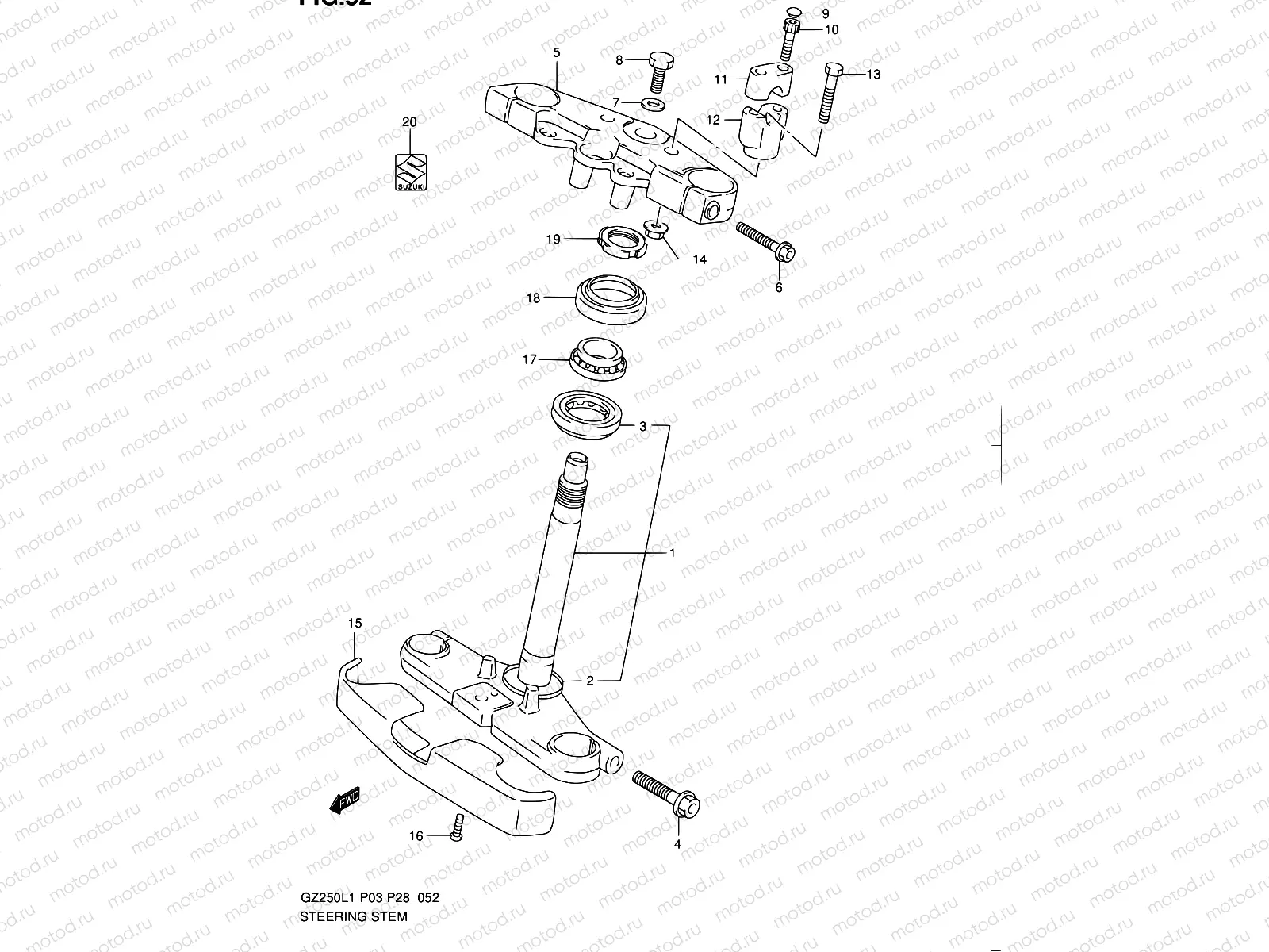 52 - STEERING STEM