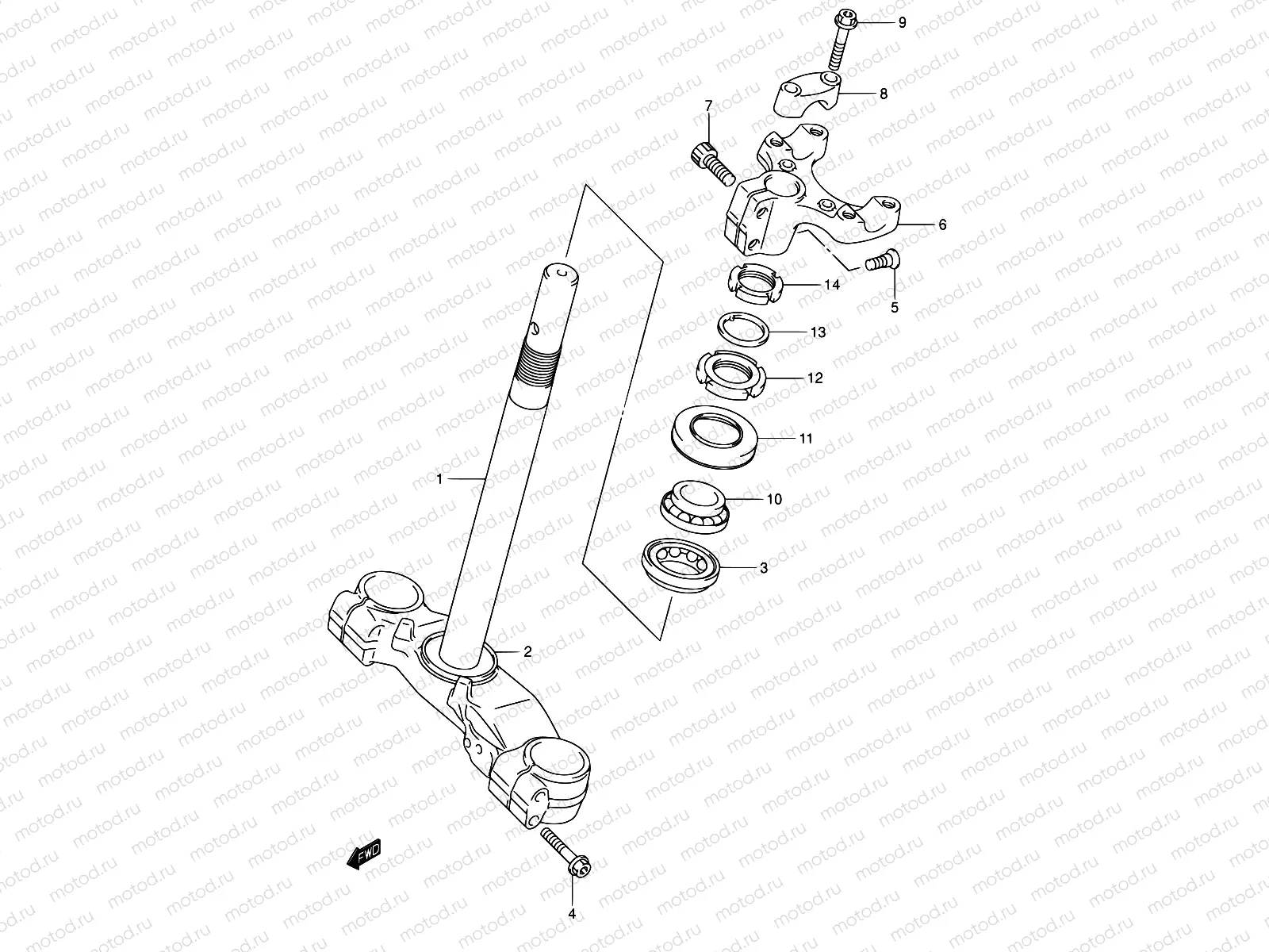 52 - STEERING STEM (AN400K3/LK3/K4/K5/K6)
