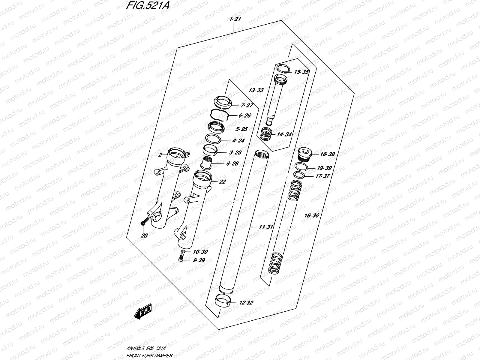 521A - FRONT FORK DAMPER (AN400L5 E19)